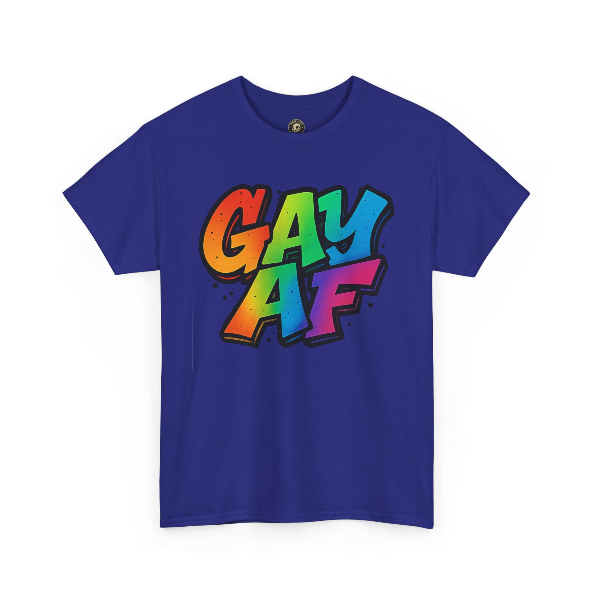 Pride Graphic Tee, Vibrant Gay AF Cotton T-Shirt, LGBTQ+ Celebration Wear, Fun Gift for Friends, Festival Fashion