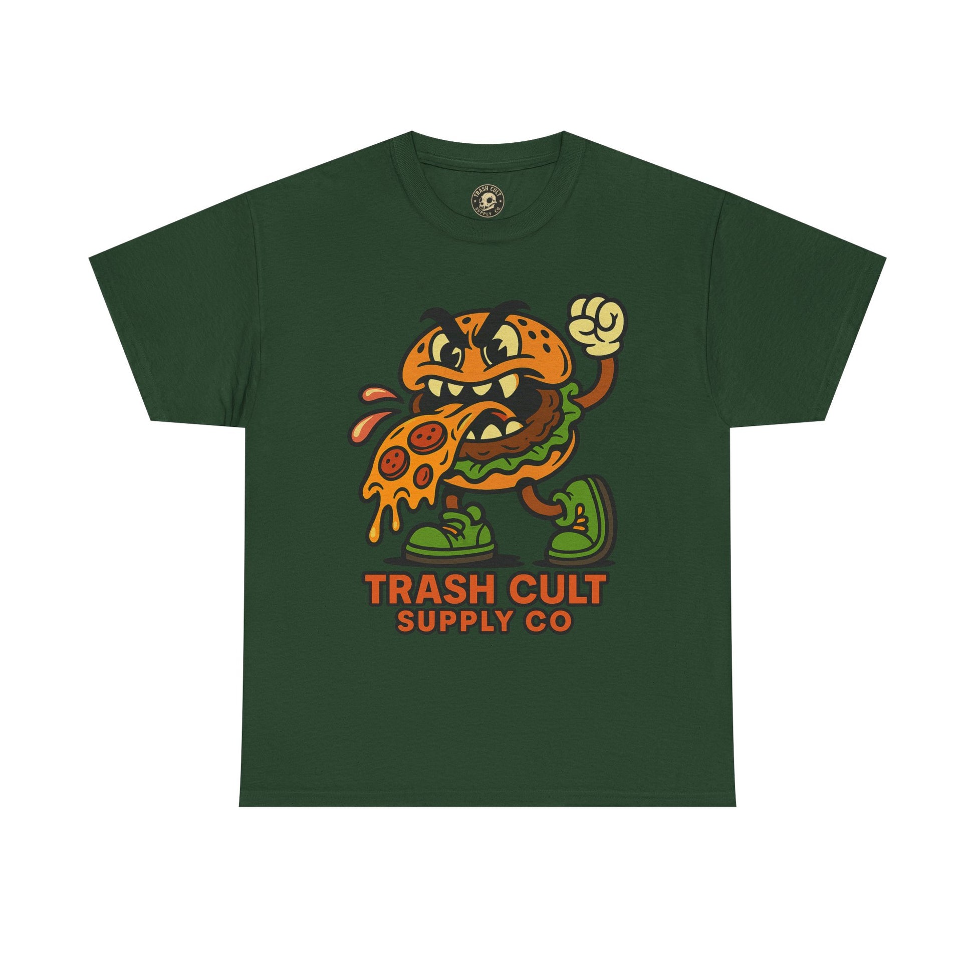 Angry Burger Pizza Spitter Tee – Trash Cult Supply Co | Gildan 5000 Shirt