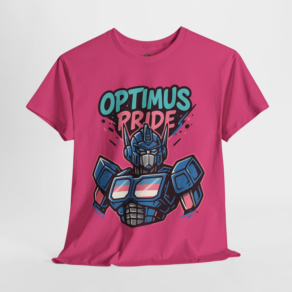 Optimus Pride T-Shirt – Trans Pride Robot Graphic Tee | Gildan 5000 Unisex Shirt