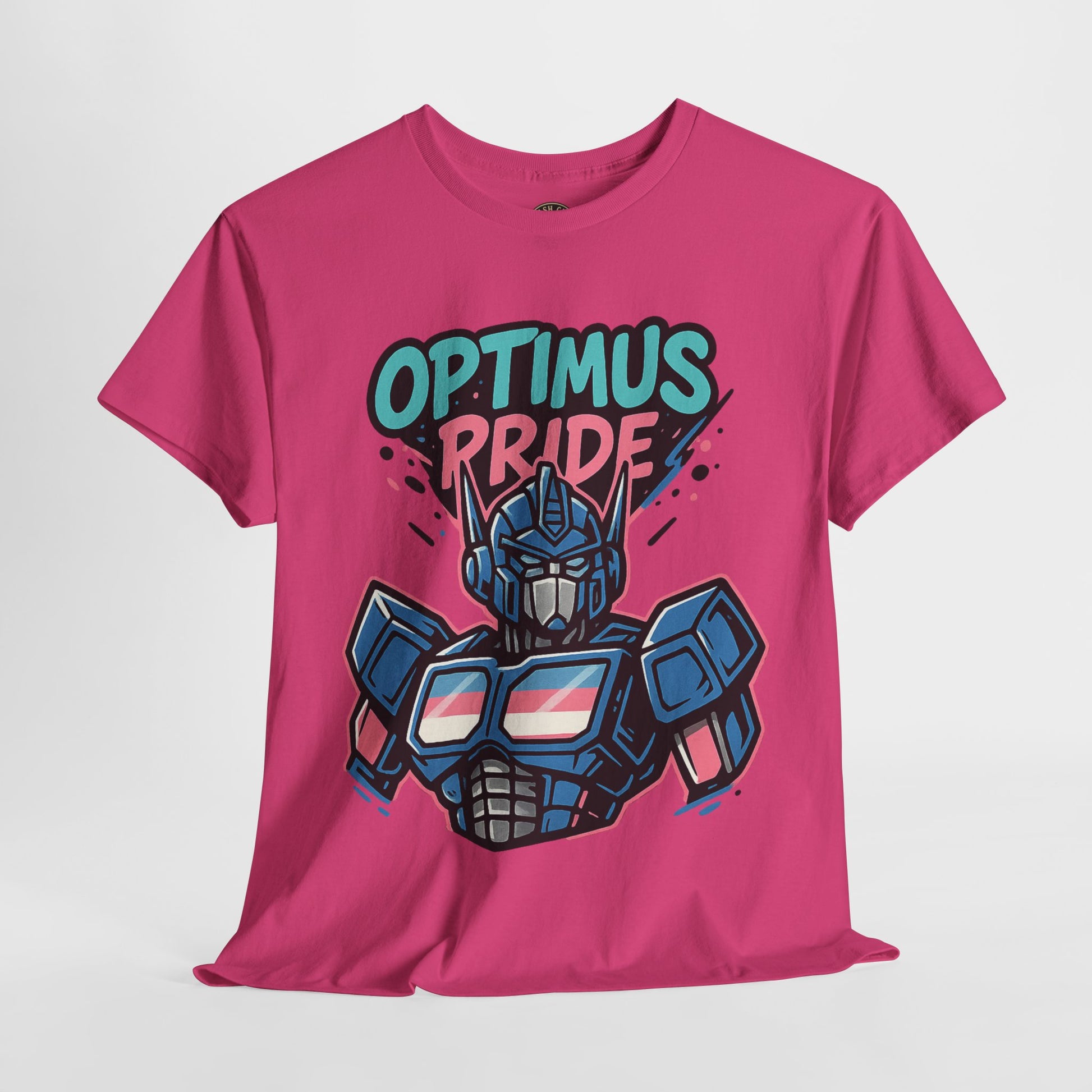 Optimus Pride T-Shirt – Trans Pride Robot Graphic Tee | Gildan 5000 Unisex Shirt