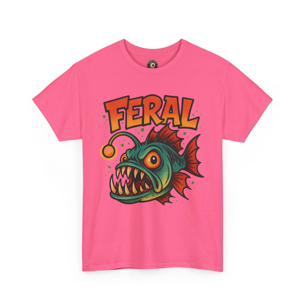 Feral Graphic Tee, Unisex Heavy Cotton Shirt, Edgy Apparel for Art Lovers, Perfect for Gifts and Casual Wear, Streetwear Fashion