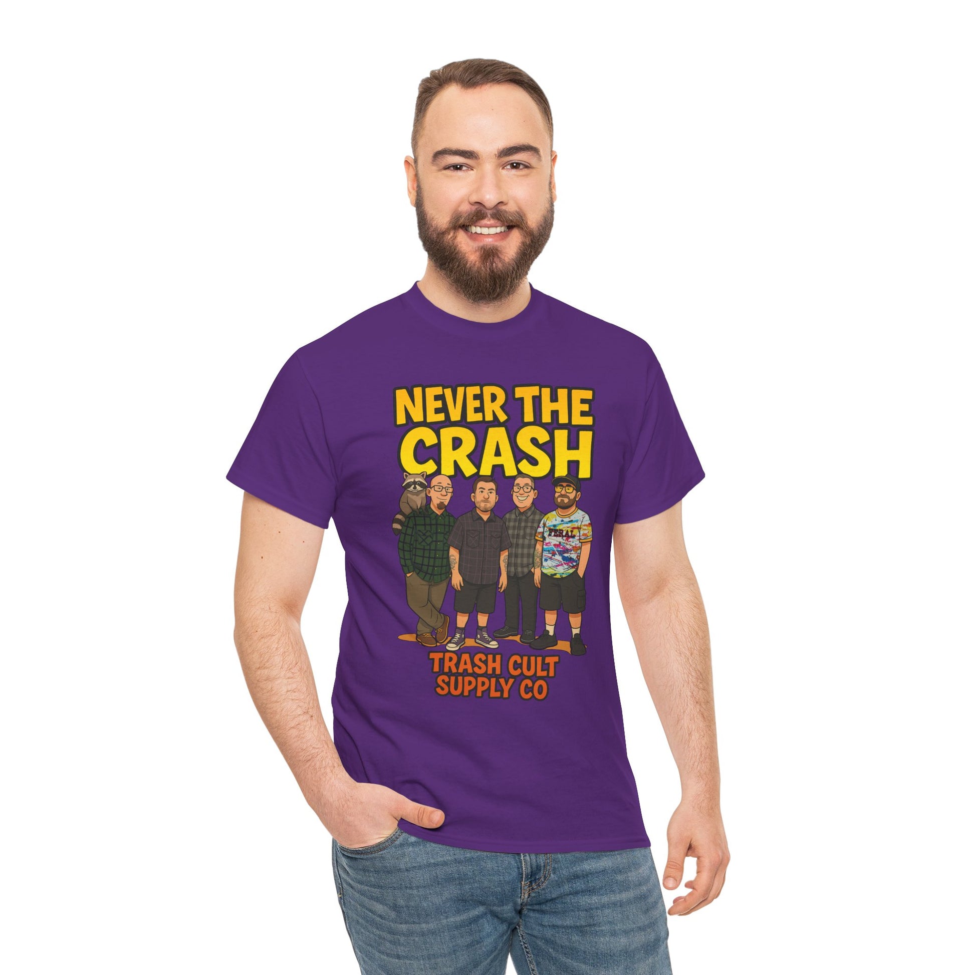 Never The Crash Band Shirt – Bold Graffiti Logo Tee - EXCLUSIVE | Gildan 5000