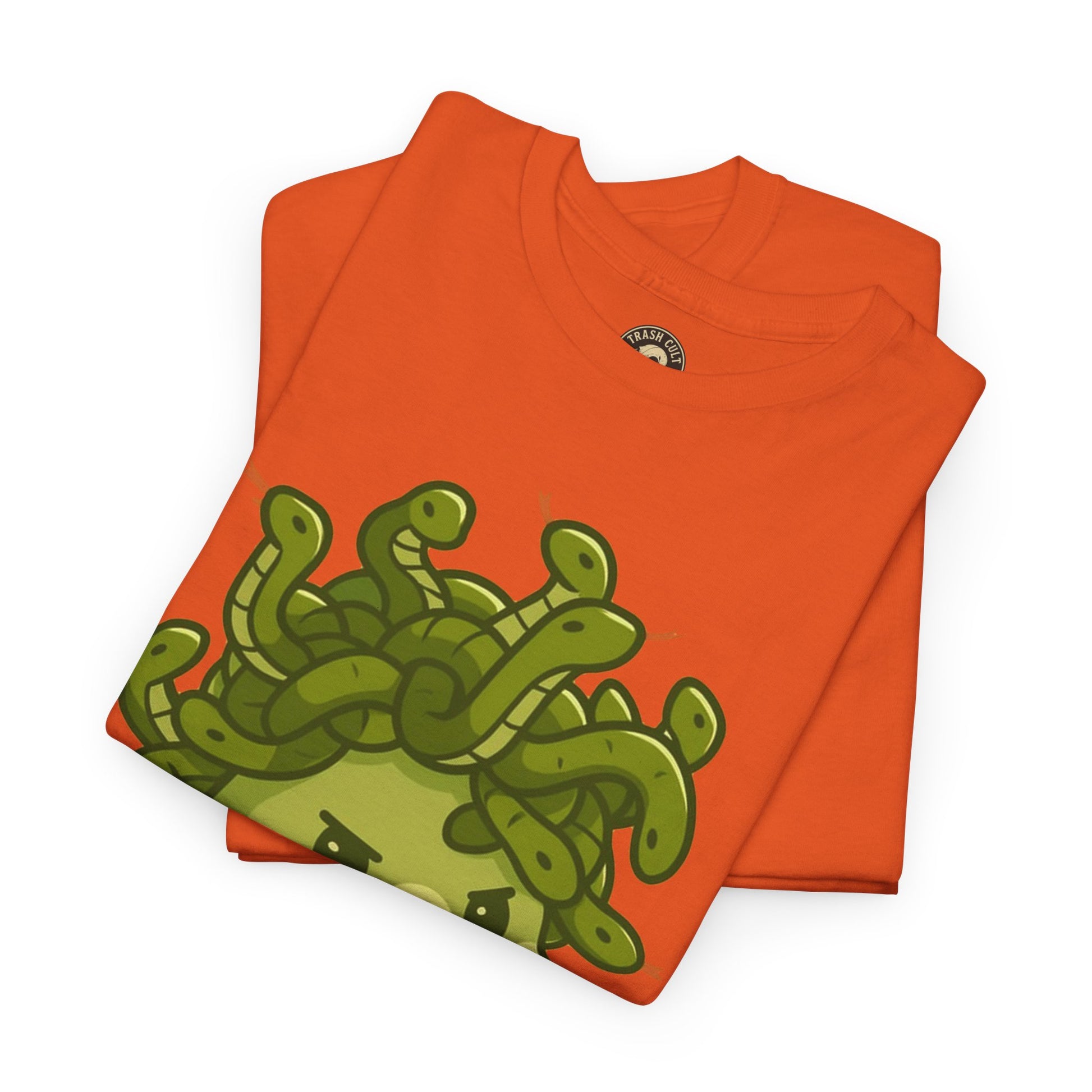 Meow-dusa Funny Cat Medusa T-Shirt – Gildan 5000 Heavy Cotton Tee