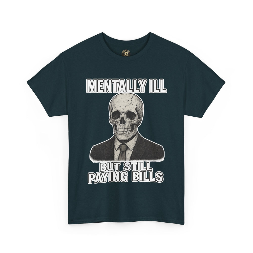 Mental Health Awareness Tee, Unisex Skull Shirt, Funny Graphic Tee, Quirky Casual Wear, Gifts for Friends, Halloween Apparel