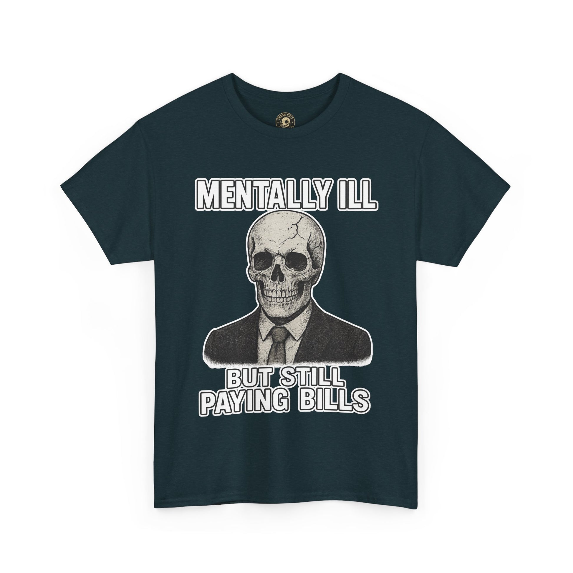 Mental Health Awareness Tee, Unisex Skull Shirt, Funny Graphic Tee, Quirky Casual Wear, Gifts for Friends, Halloween Apparel