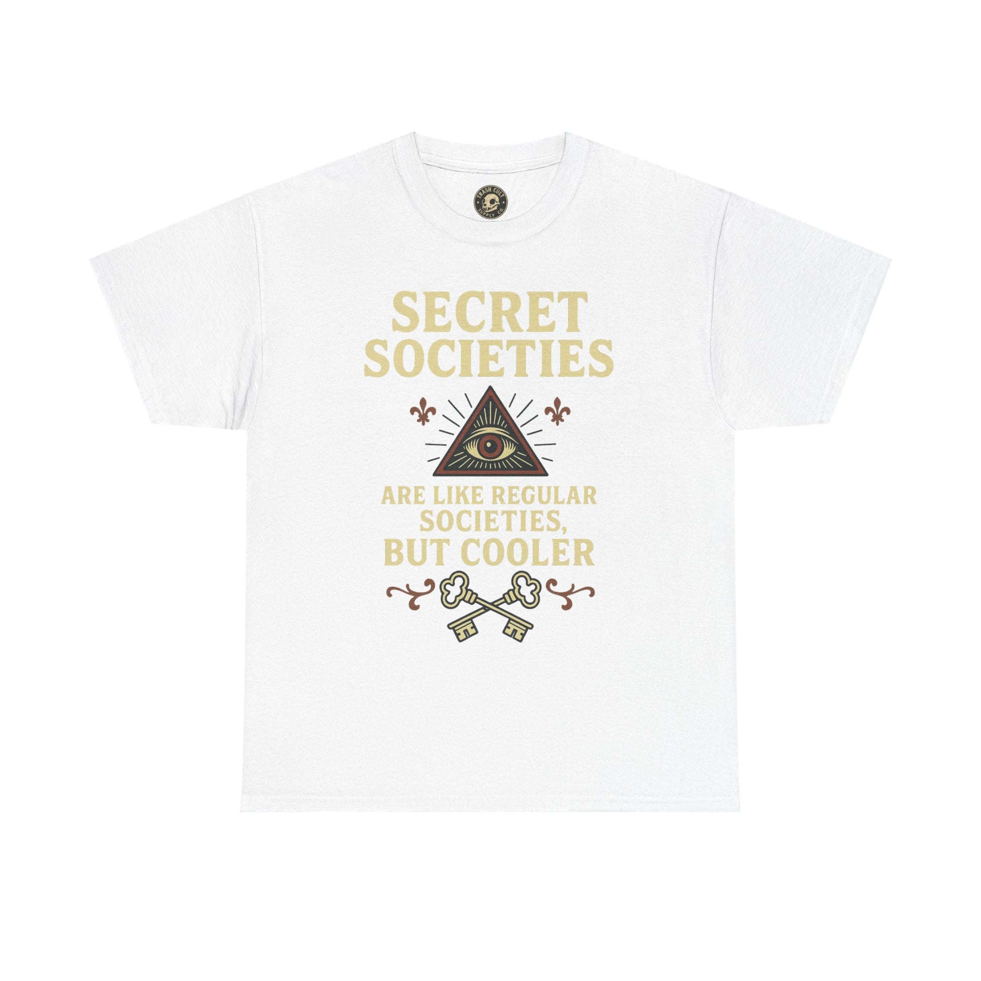 Secret Societies Shirt – Illuminati Eye Graphic Tee – Gildan 5000 Soft Cotton – Trash Cult Vintage Design