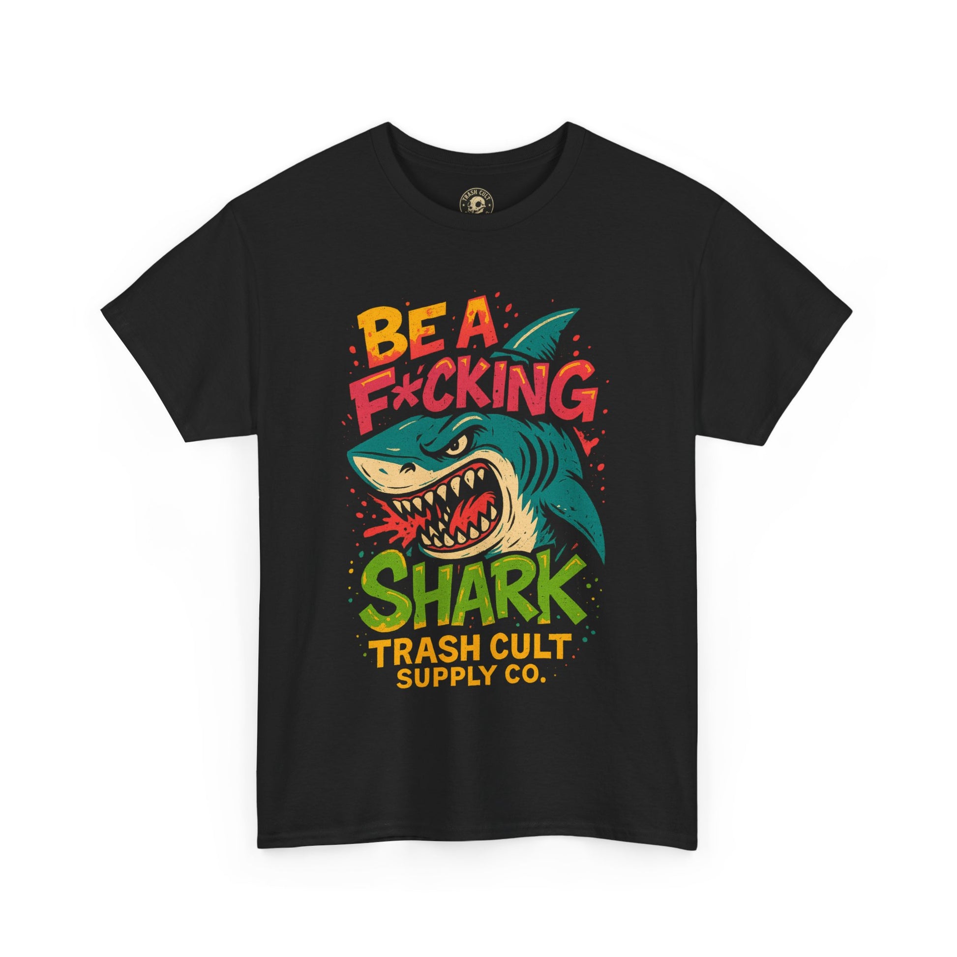 Be a F*cking Shark Graffiti Shirt – Bold Streetwear Graphic | Gildan 5000