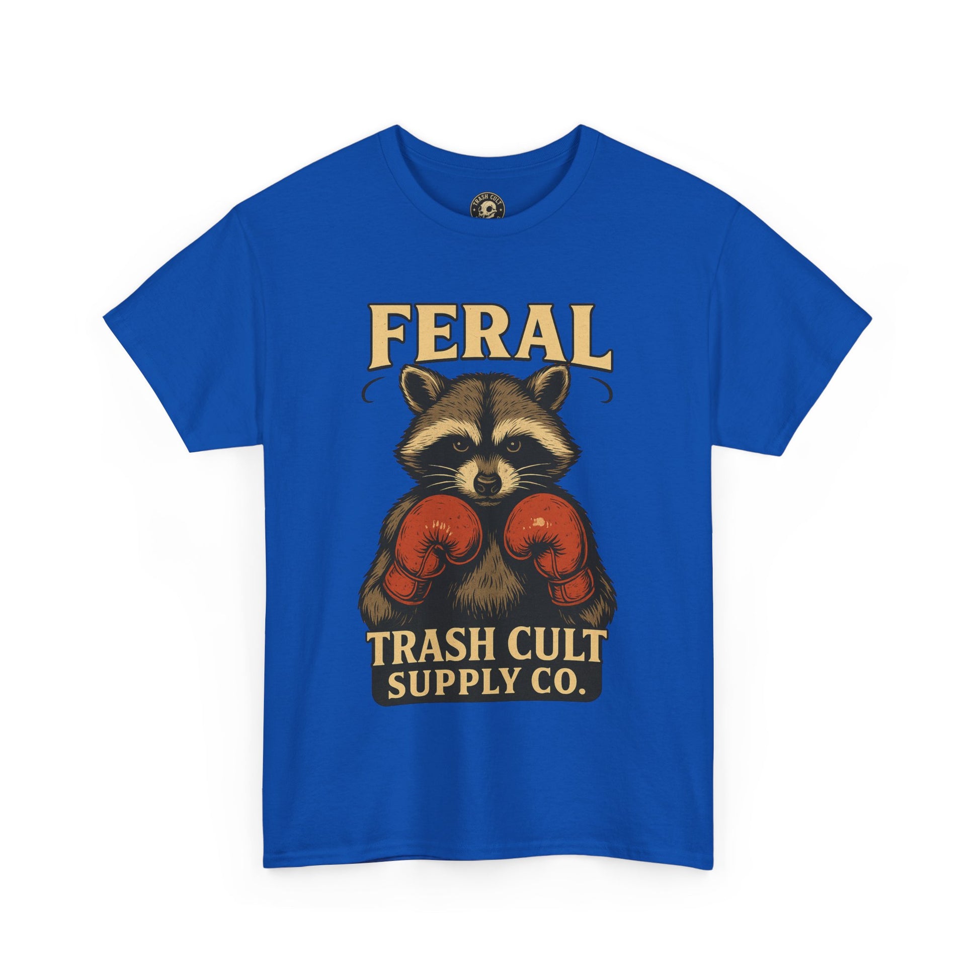 Feral Raccoon Tee - Unisex Heavy Cotton Tee, Cute Animal Shirt, Trendy Graphic Tee, Fun Gift for Animal Lovers, Casual Everyday Wear