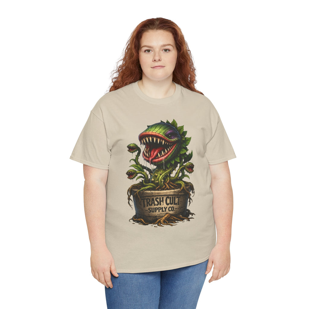 Carnivorous Plant Graphic Tee — "Trash Cult Supply Co." Potted Monster Shirt