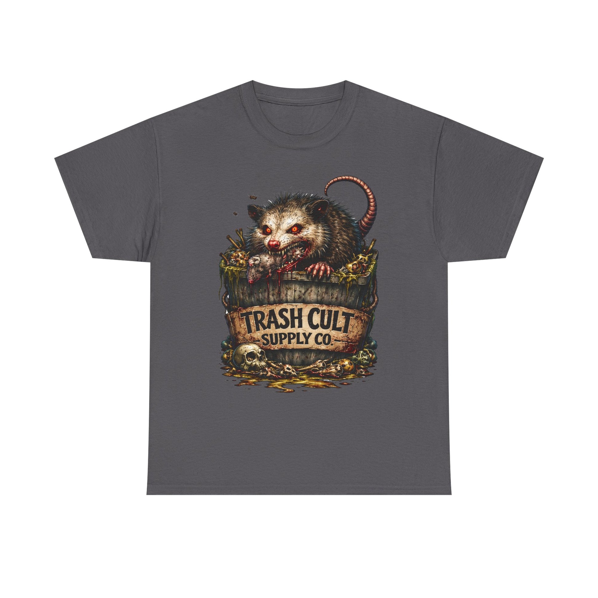 Opossum Trash Cult Tee — Vintage Grunge Wildlife Graphic T-Shirt