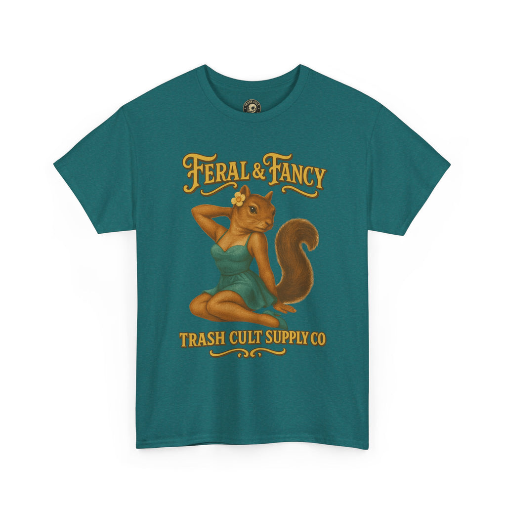 Feral & Fancy Pin-Up Squirrel Shirt – Vintage 1950s Style | Trash Cult Supply Co | Gildan 5000