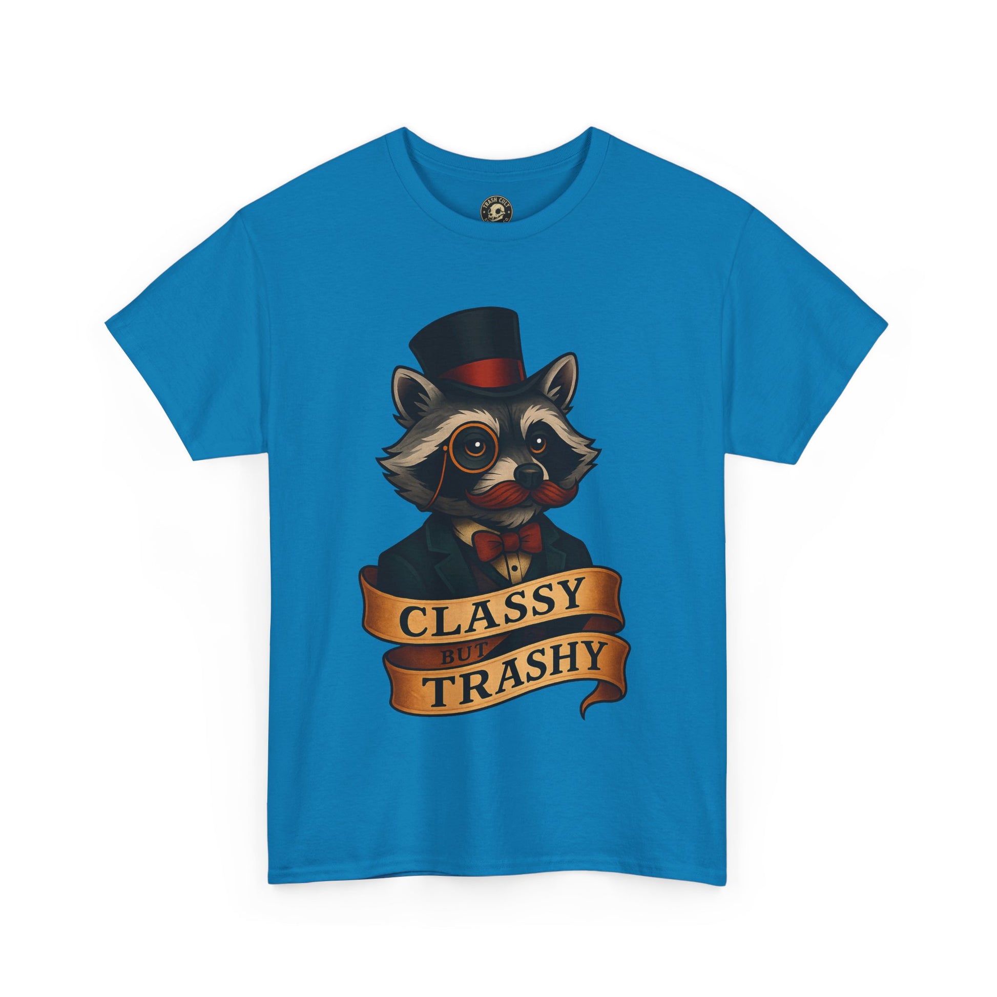 Classy Trashy Raccoon Tee, Unisex Heavy Cotton Tee, Funny Animal Shirt, Unique Gift, Casual Wear, Vintage Style T-Shirt
