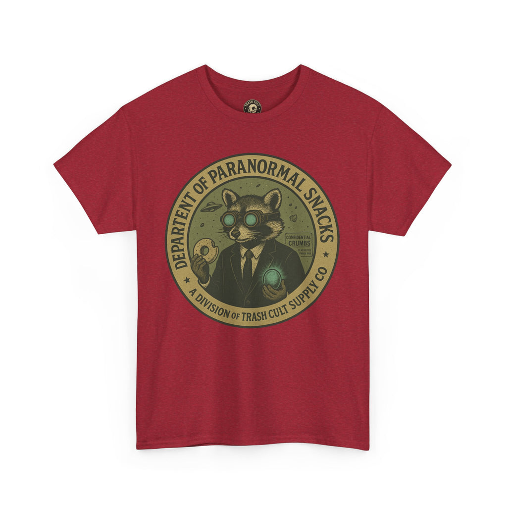 Department of Paranormal Snacks Shirt – Trash Cult Supply Co – Vintage Cryptid Division Tee – Gildan 5000