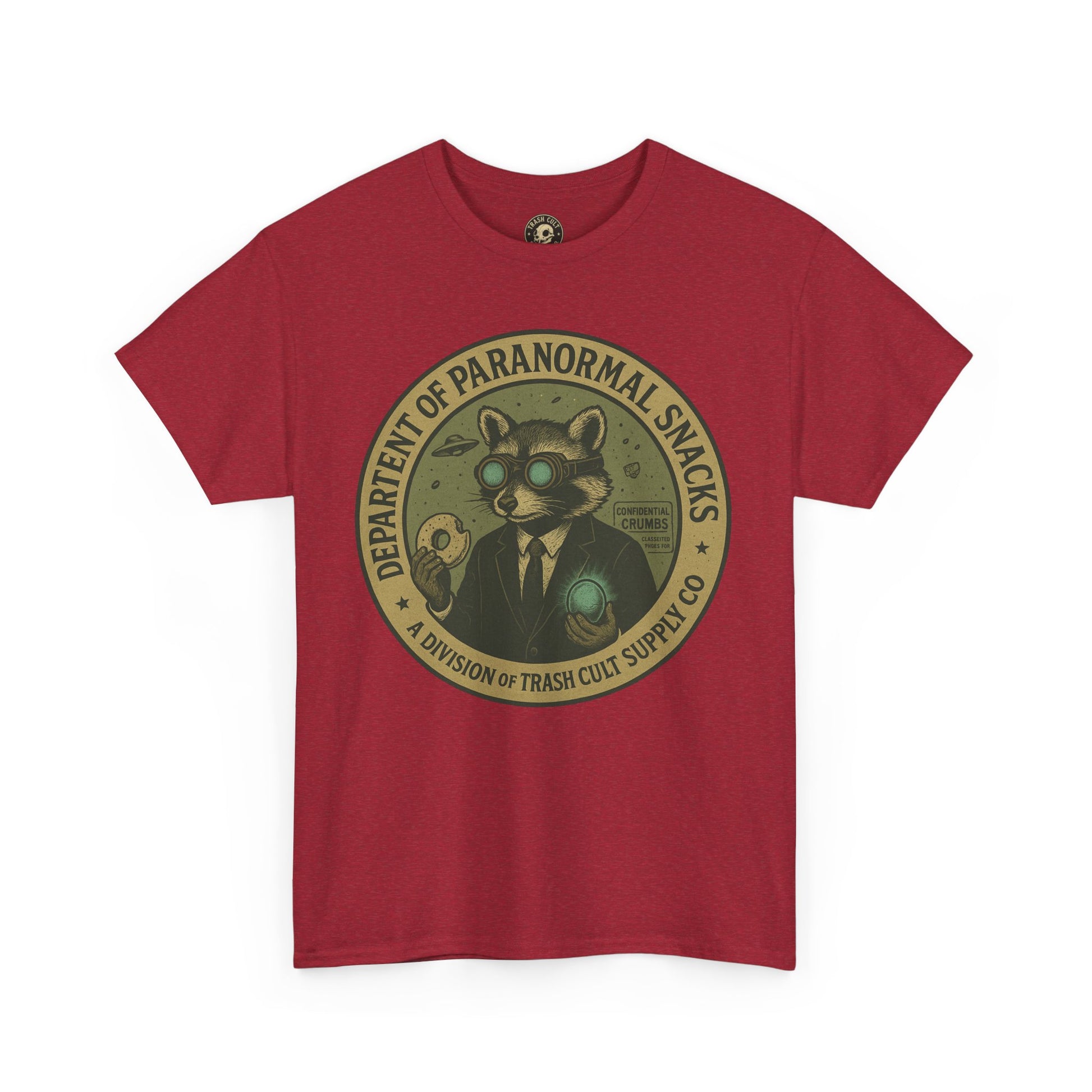 Department of Paranormal Snacks Shirt – Trash Cult Supply Co – Vintage Cryptid Division Tee – Gildan 5000