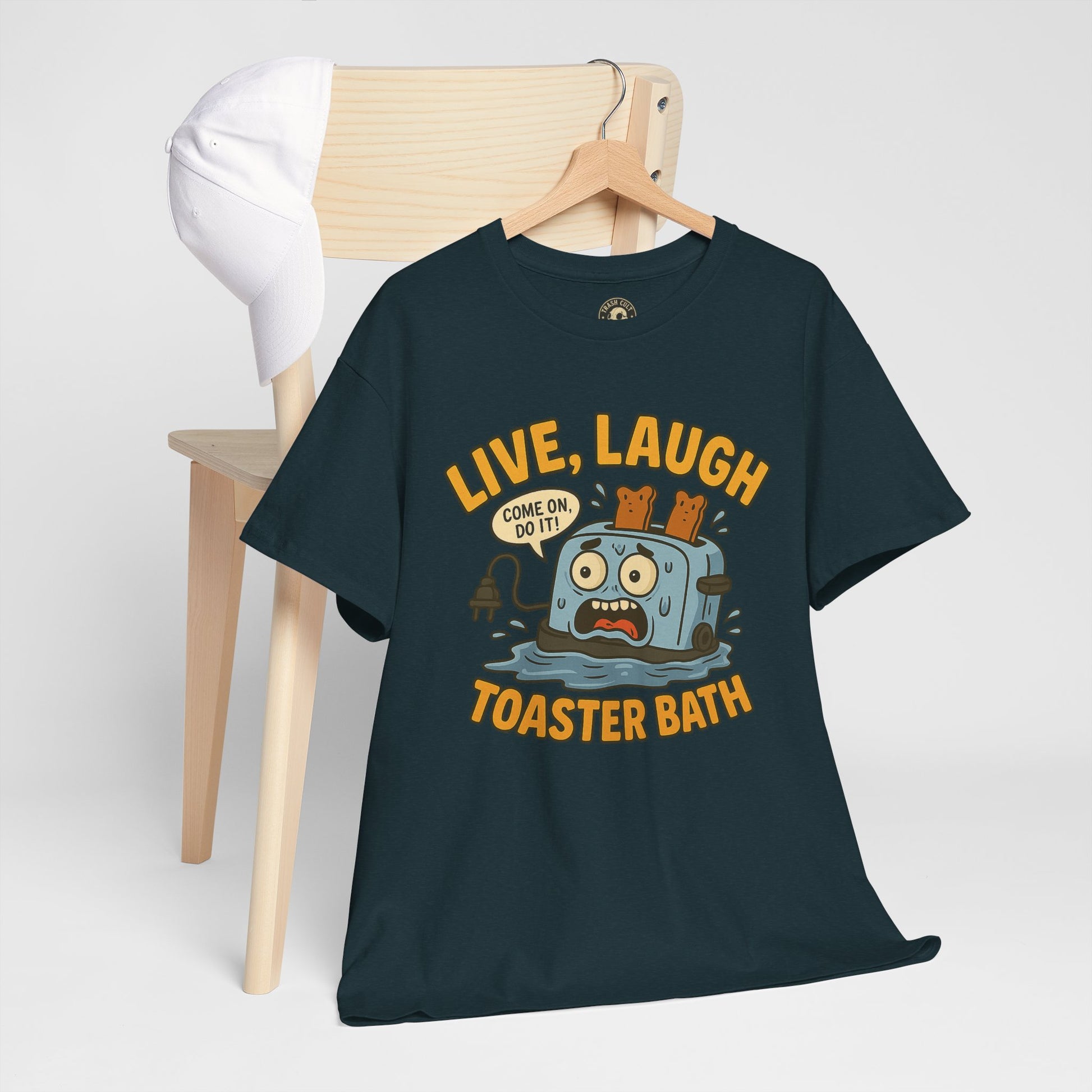 Funny Toaster Bath Tee, Humorous Unisex Shirt, Gift for Friends, Lightweight Cotton Tee, Birthday Party Outfit