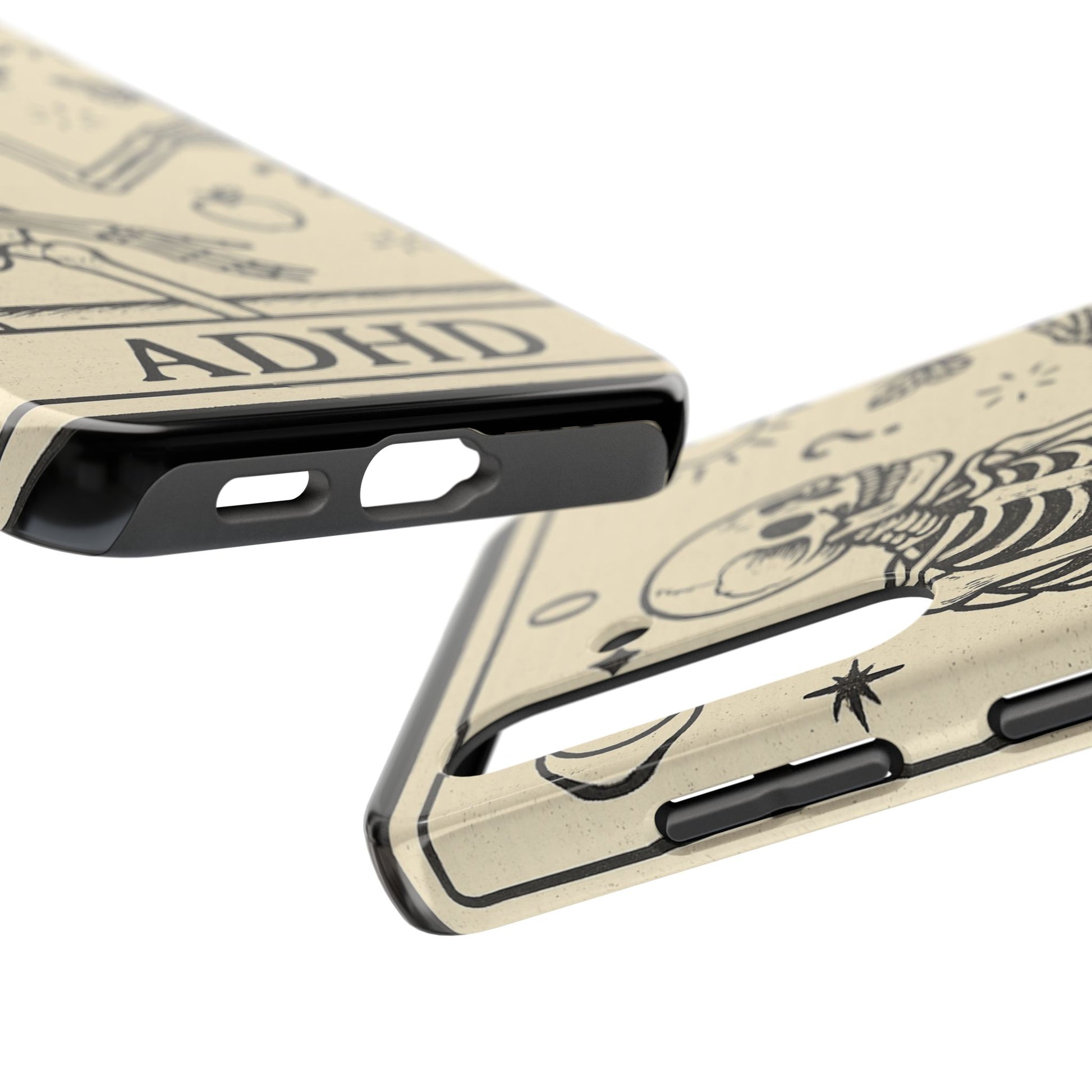 Skeleton ADHD Phone Cases, Unique Phone Cover, Funny ADHD Gift, Quirky Skeleton Design, Cool Accessories for Everyone
