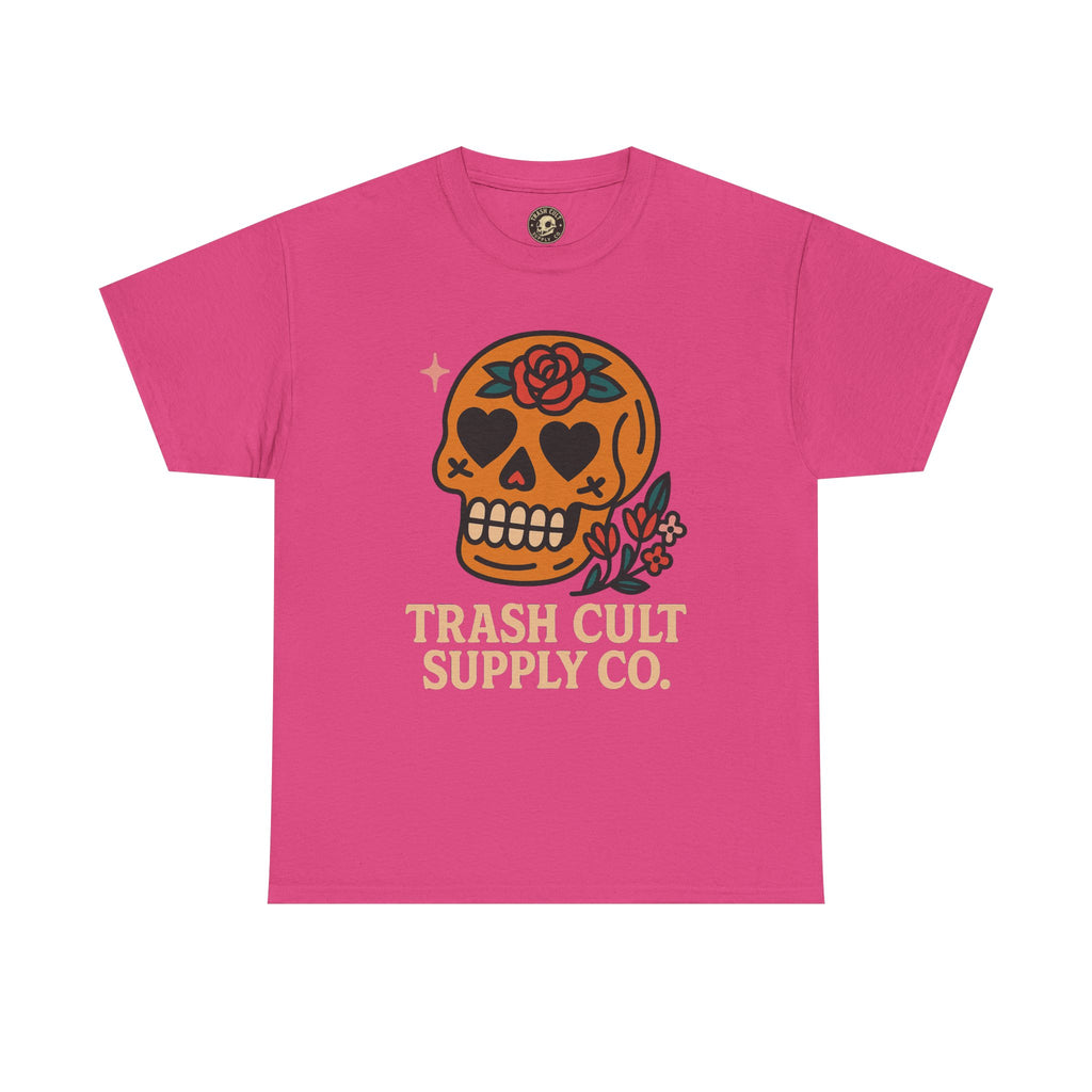 Sugar Skull T-Shirt – Trash Cult Supply Co. – Gildan 5000 Heavy Cotton Tee
