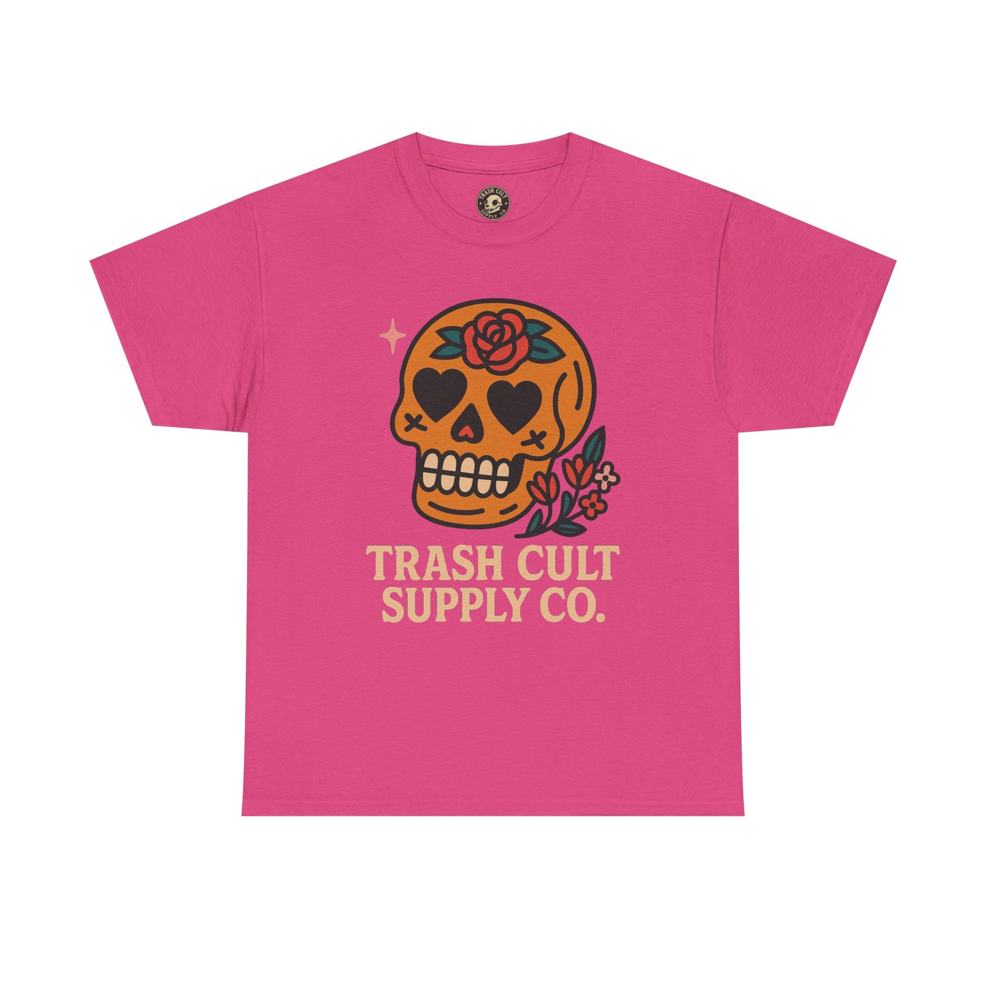 Sugar Skull T-Shirt – Trash Cult Supply Co. – Gildan 5000 Heavy Cotton Tee