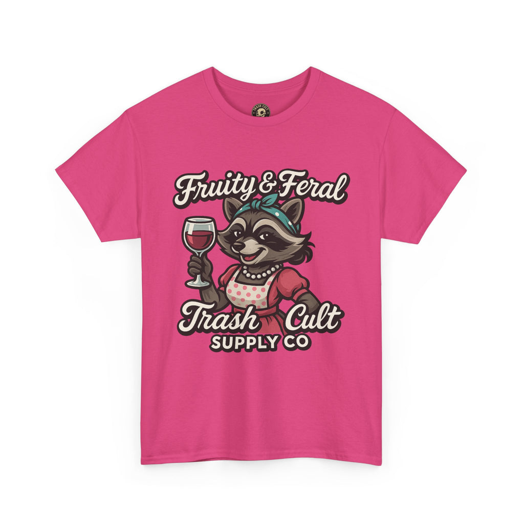 Fruity & Feral Raccoon Housewife Tee – Trash Cult Supply Co. on Gildan 5000