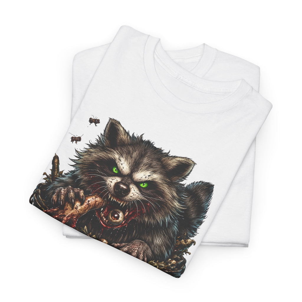 Raccoon 'Trash Cult Supply Co.' Graphic Tee — Vintage Grunge Animal Streetwear