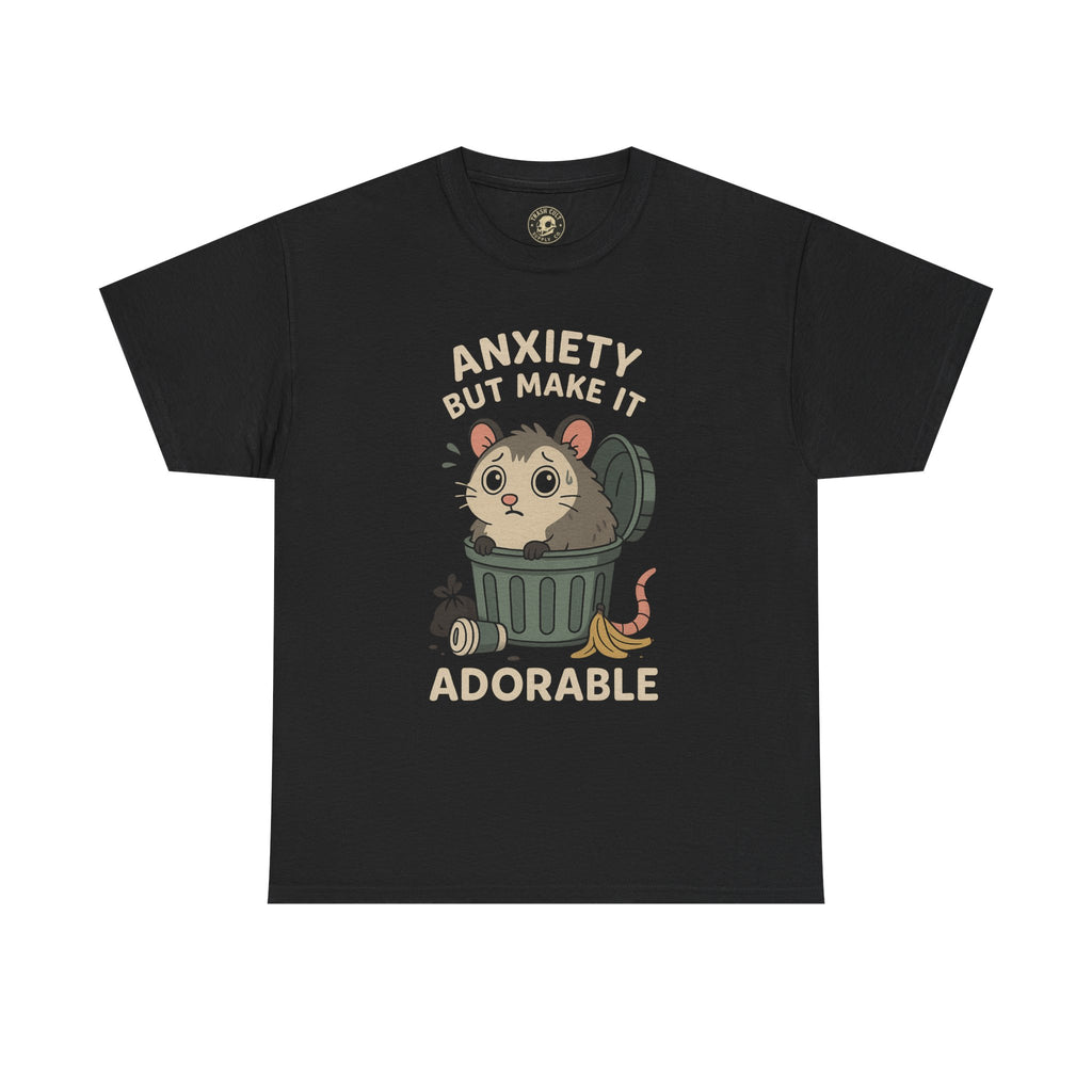 Adorable Anxiety Unisex Tee, Cute Graphic T-Shirt, Funny Animal Shirt, Casual Wear, Gift for Anxiety Awareness, Everyday Comfort
