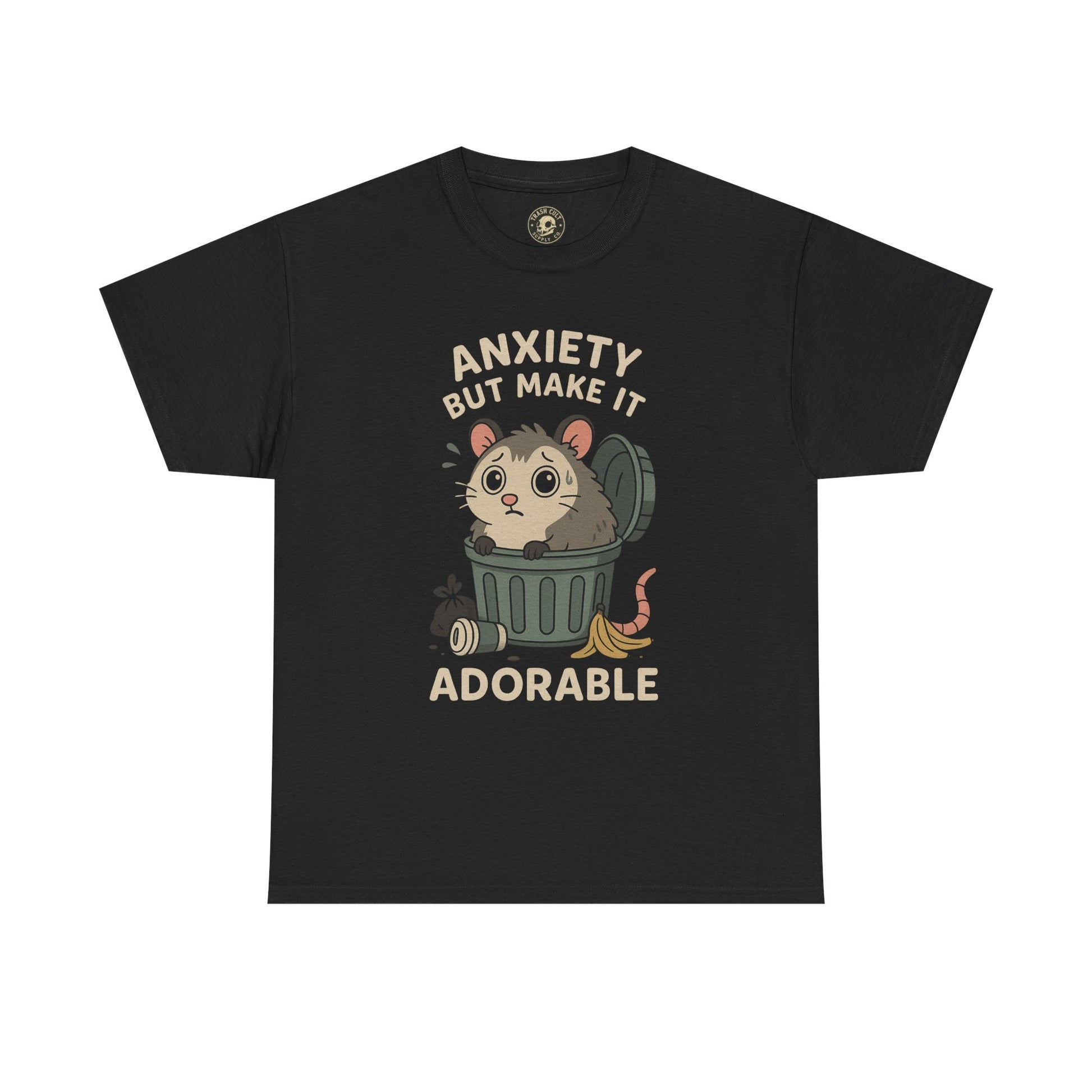 Adorable Anxiety Unisex Tee, Cute Graphic T-Shirt, Funny Animal Shirt, Casual Wear, Gift for Anxiety Awareness, Everyday Comfort