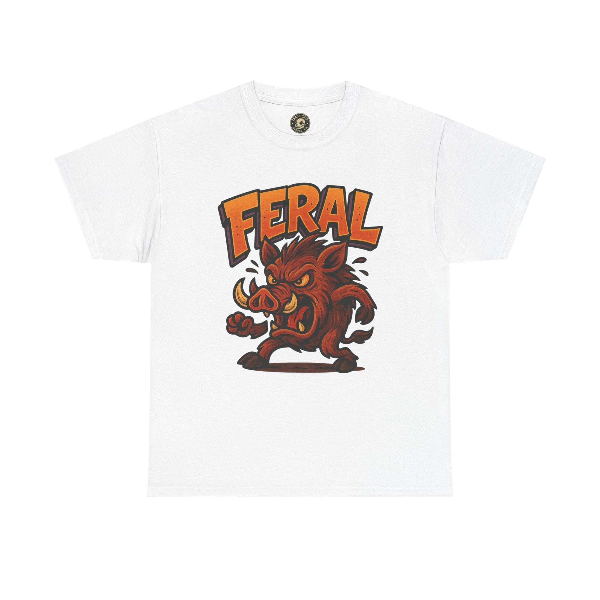 Feral Boar T-Shirt – Bold Unisex Animal Graphic Tee | Funny Cotton Shirt for Chaos Creatures