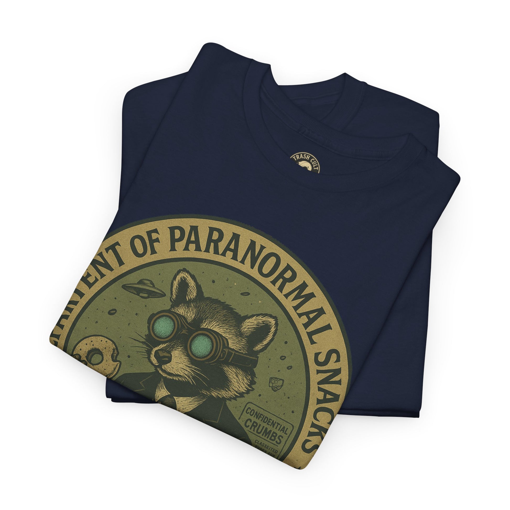 Department of Paranormal Snacks Shirt – Trash Cult Supply Co – Vintage Cryptid Division Tee – Gildan 5000