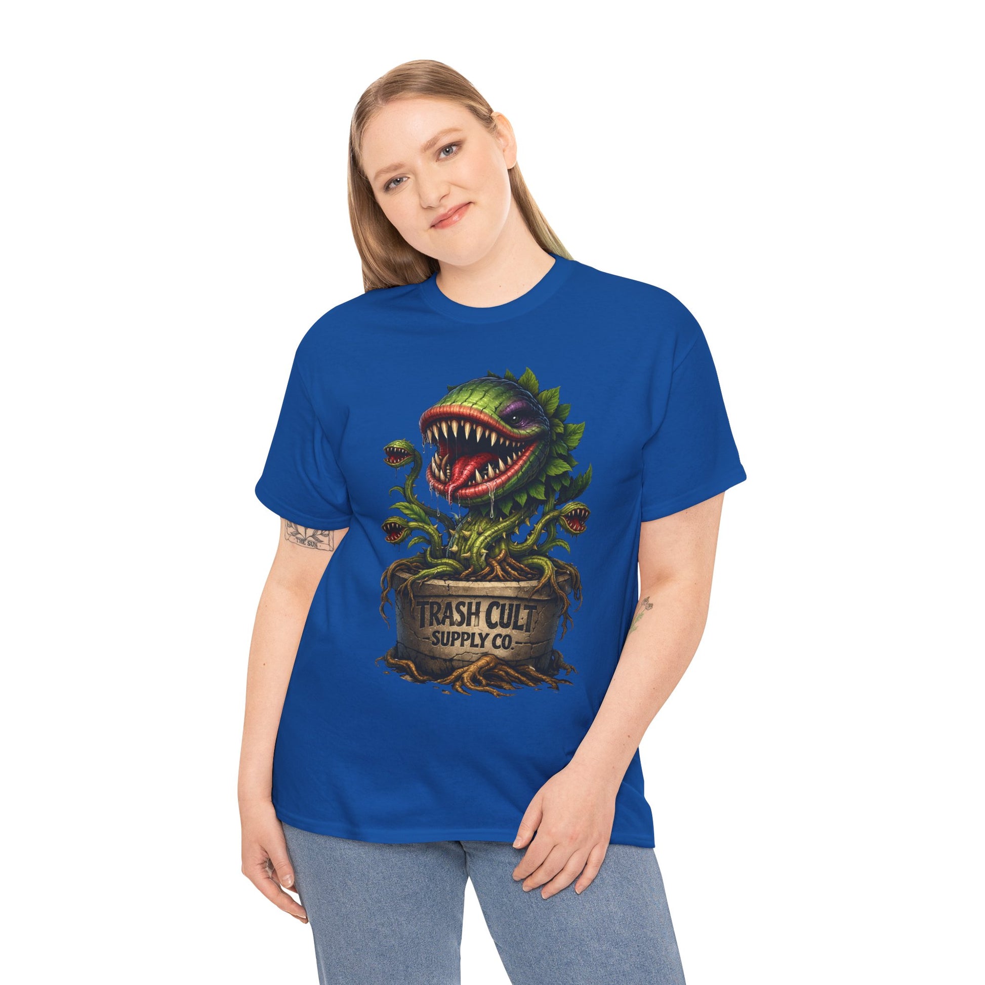 Carnivorous Plant Graphic Tee — "Trash Cult Supply Co." Potted Monster Shirt