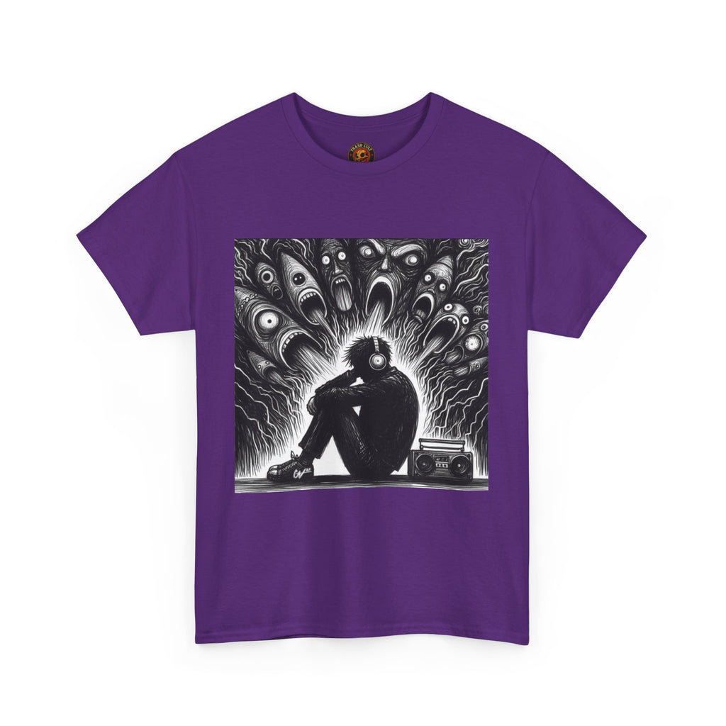 Xian Allen x Trash Cult Shirt – “Turn It Up Louder” | Screaming Chaos Headphones Tee