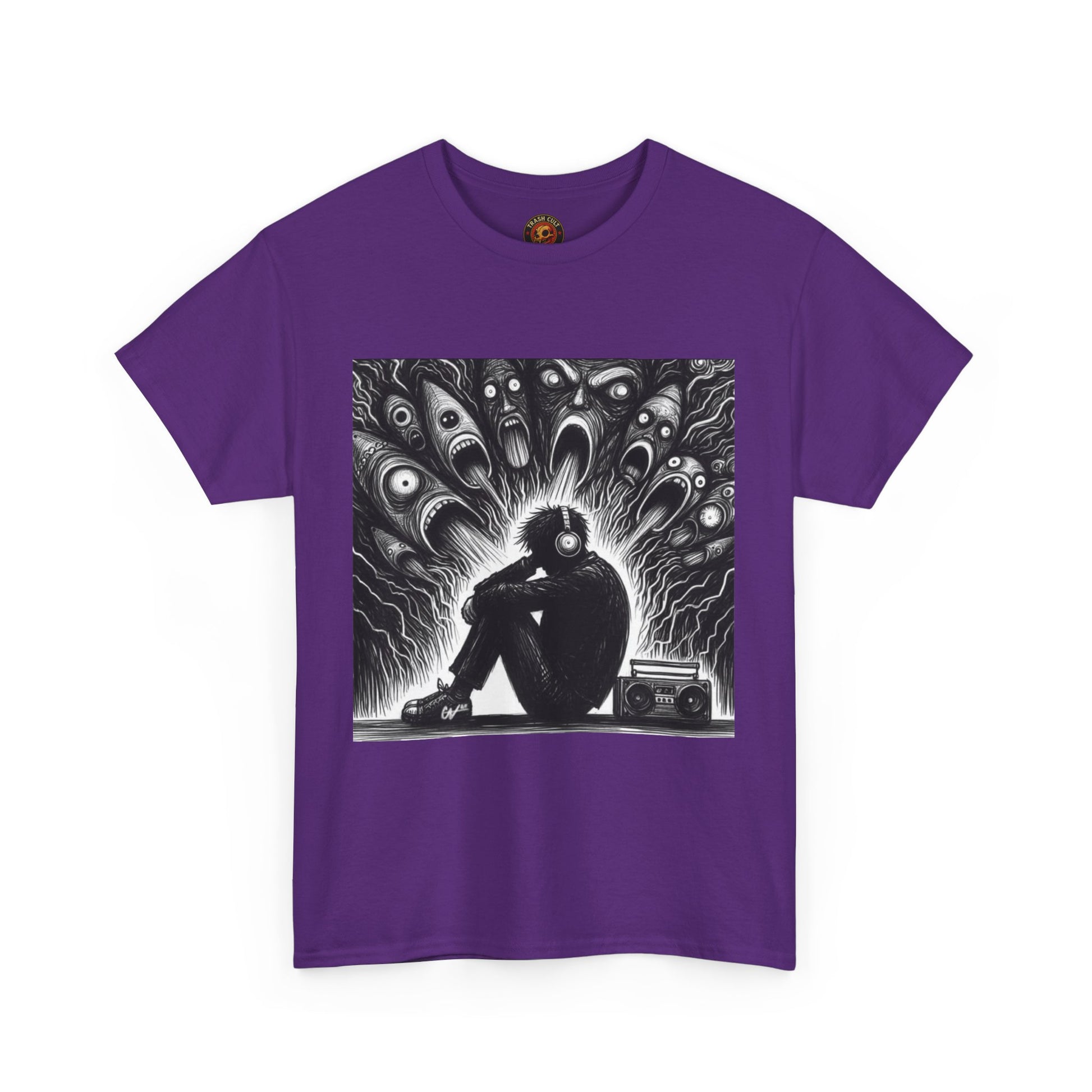 Xian Allen x Trash Cult Shirt – “Turn It Up Louder” | Screaming Chaos Headphones Tee
