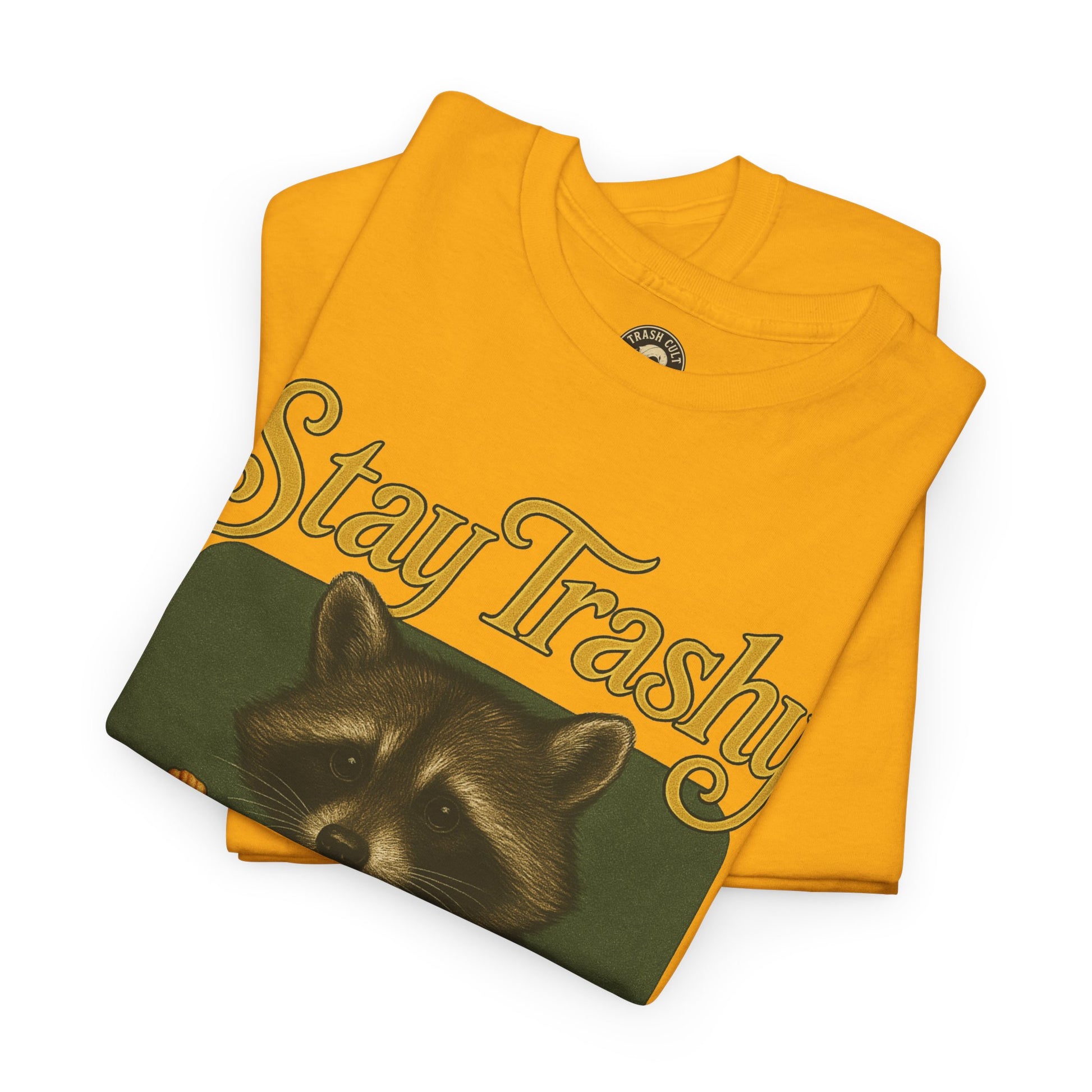Stay Trashy Raccoon T-Shirt – Vintage-Style Cute Trash Panda | Trash Cult Supply Co | Gildan 5000