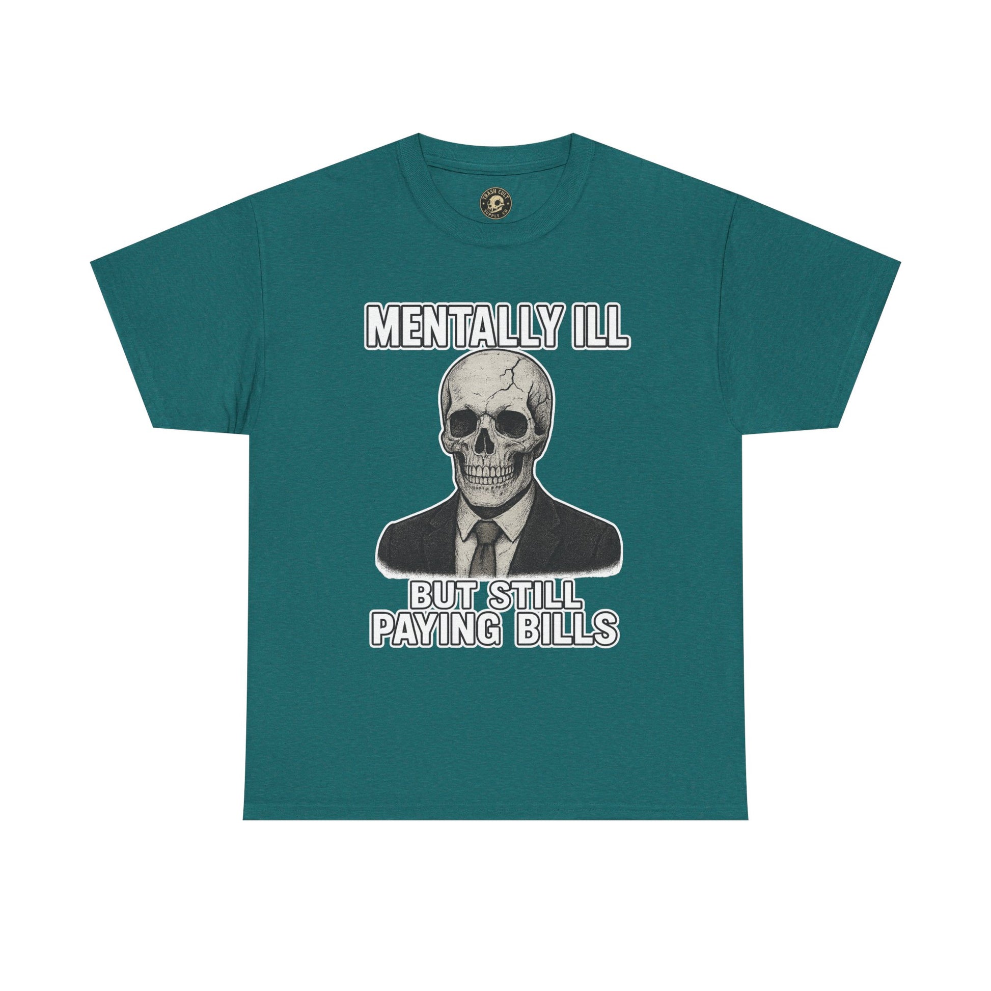 Mental Health Awareness Tee, Unisex Skull Shirt, Funny Graphic Tee, Quirky Casual Wear, Gifts for Friends, Halloween Apparel