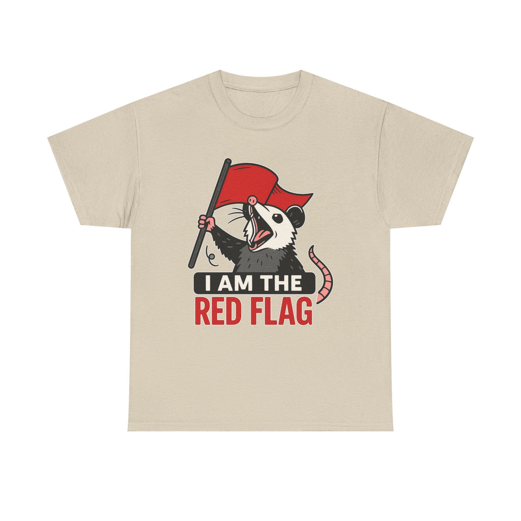 T-Shirt — "I Am The Red Flag" Possum Graphic Tee
