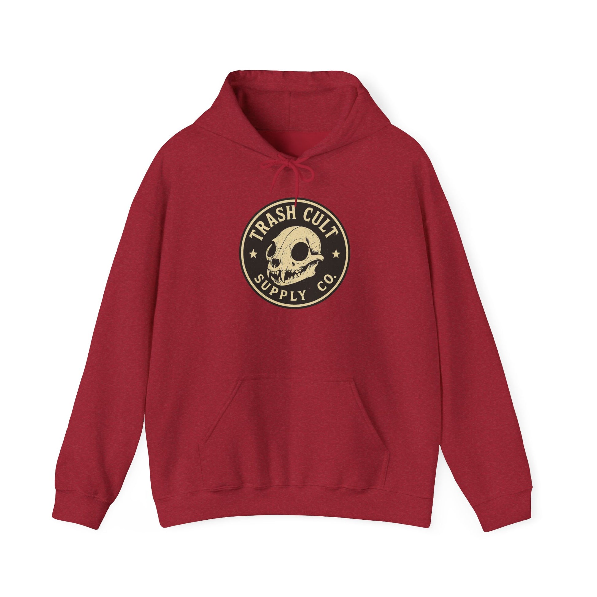 Trash Cult Hooded Sweatshirt, Unisex Hoodie with Skull Design, Perfect for Casual Wear, Gifts for Friends, Cozy Fashion