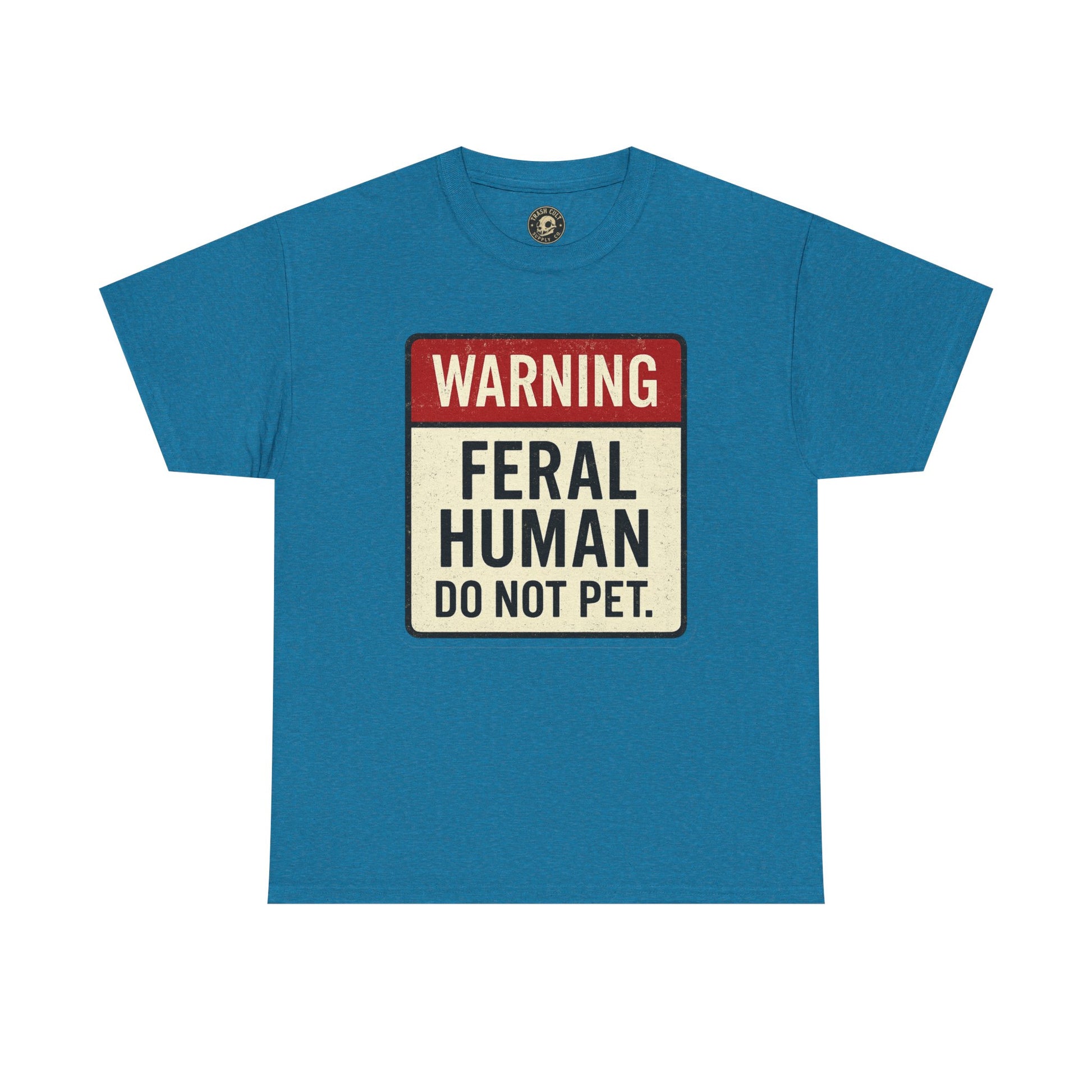 Warning Feral Human Tee: Unisex Humorous Cotton Shirt, Gift for Animal Lovers, Funny Tee, Unique Statement Apparel, Casual Wear, [...]