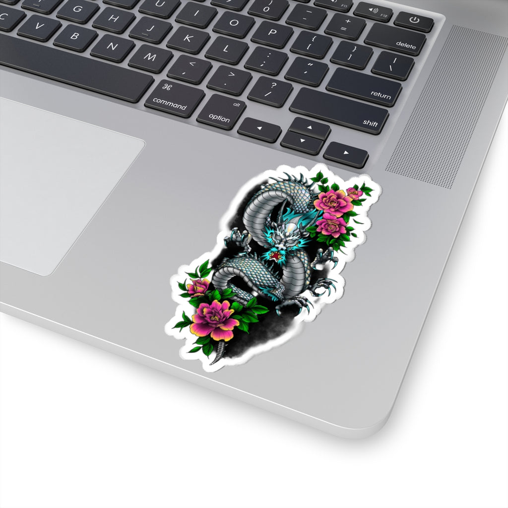 Mythic Dragon & Peony Sticker – Lara Davenport x Trash Cult