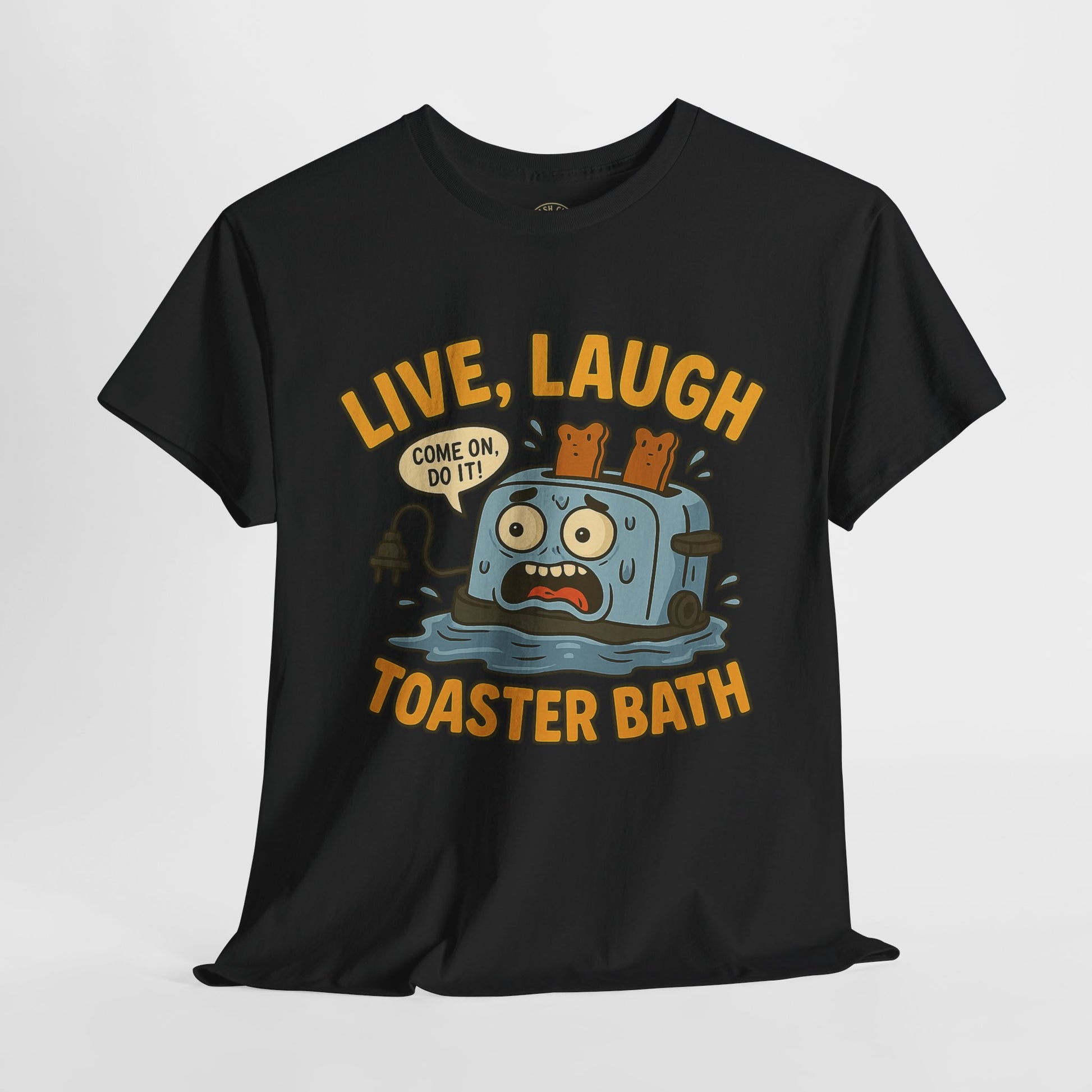 Funny Toaster Bath Tee, Humorous Unisex Shirt, Gift for Friends, Lightweight Cotton Tee, Birthday Party Outfit