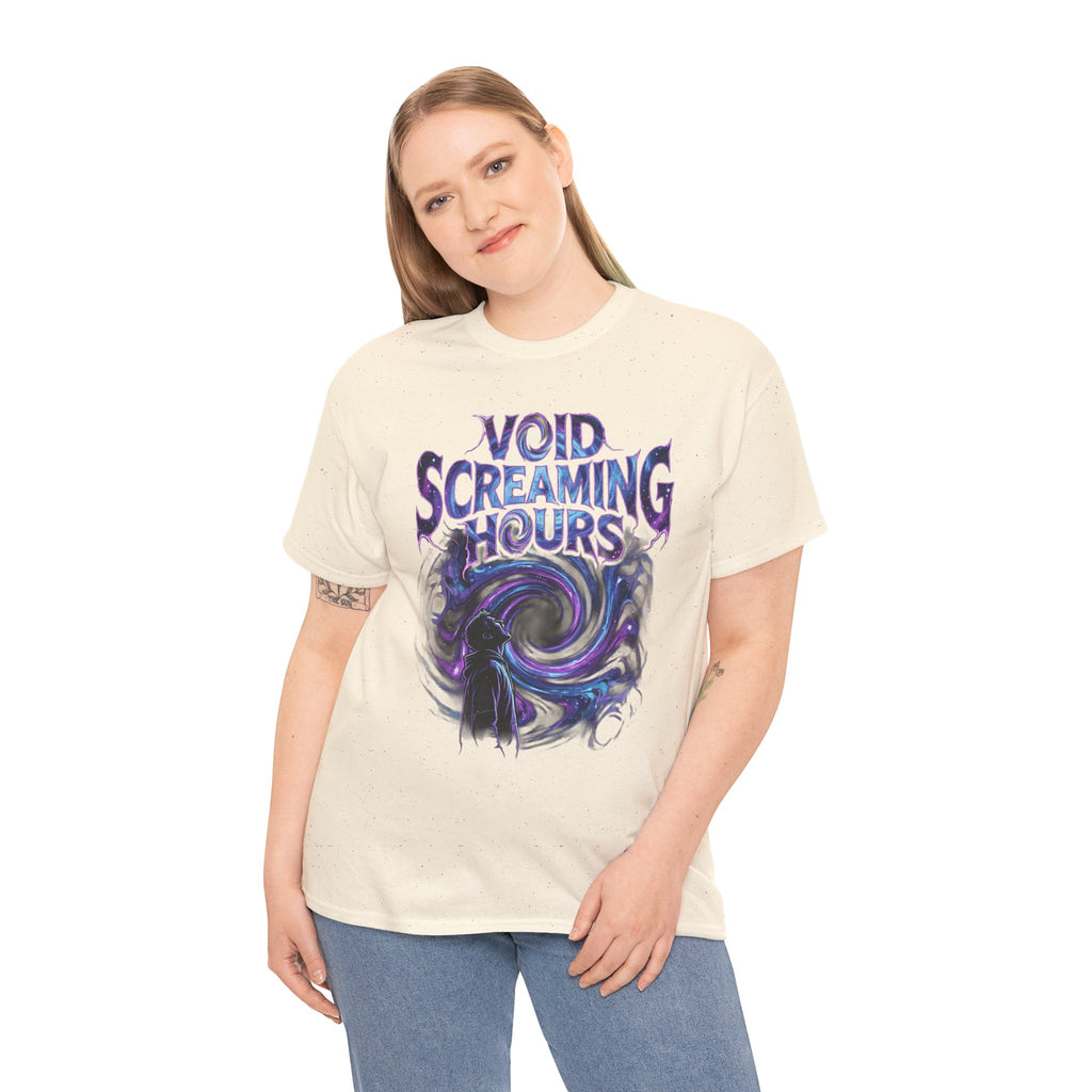Void Screaming Hours Tee — Gothic Cosmic Horror T‑Shirt