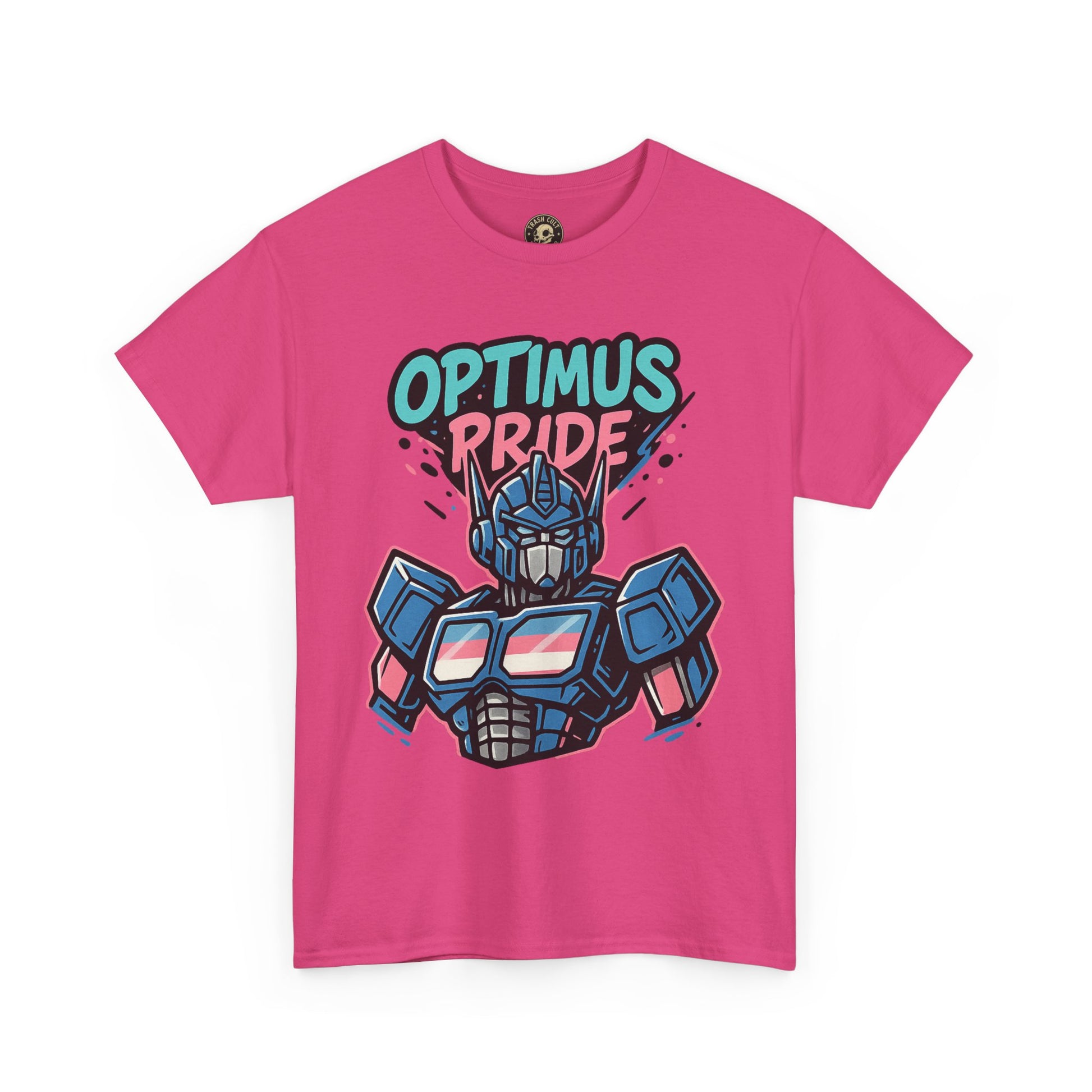 Optimus Pride T-Shirt – Trans Pride Robot Graphic Tee | Gildan 5000 Unisex Shirt