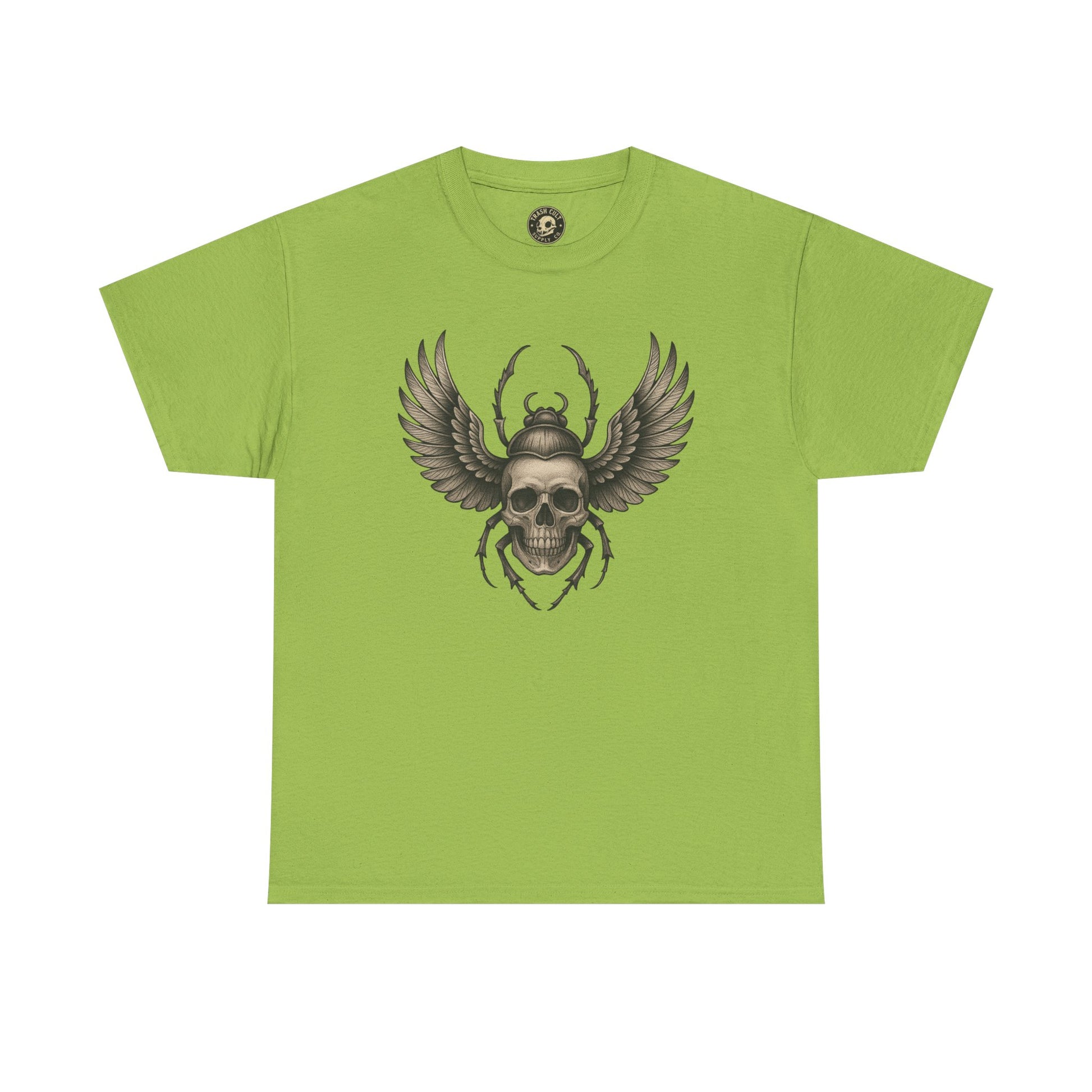 Winged Skull Scarab Shirt – Dark Gothic Beetle Graphic Tee – Gildan 5000 Unisex