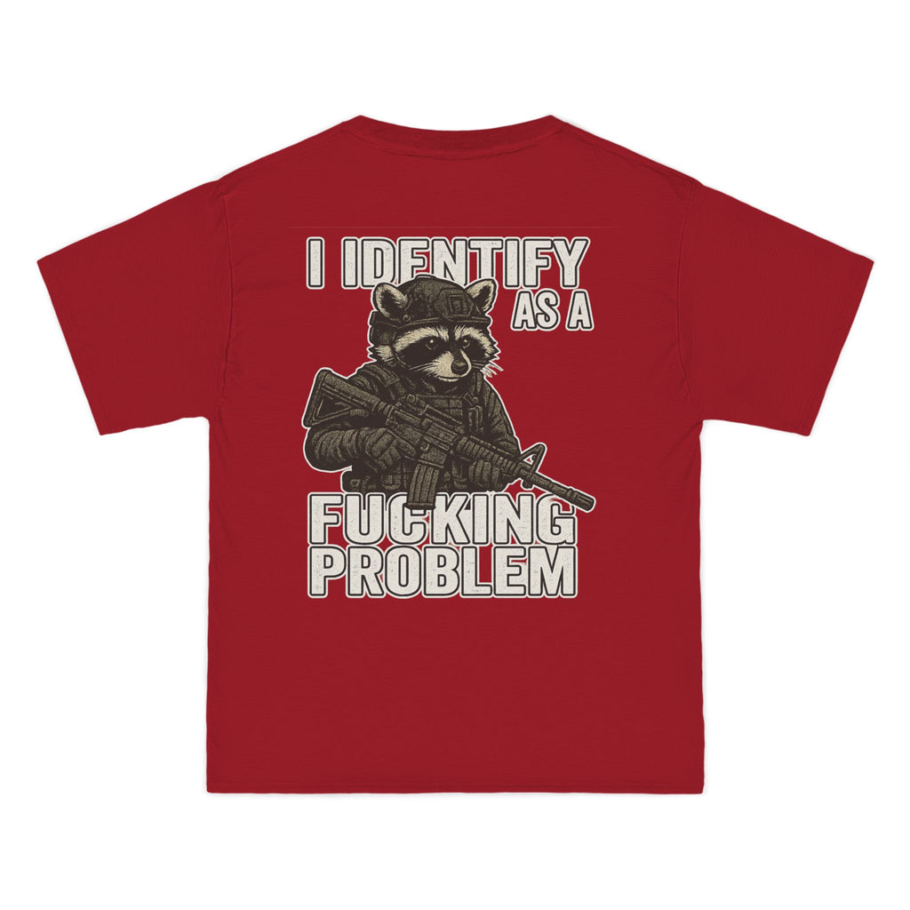 Armed Raccoon “I Identify as a F***ing Problem” T-Shirt – Trash Cult Supply Co.