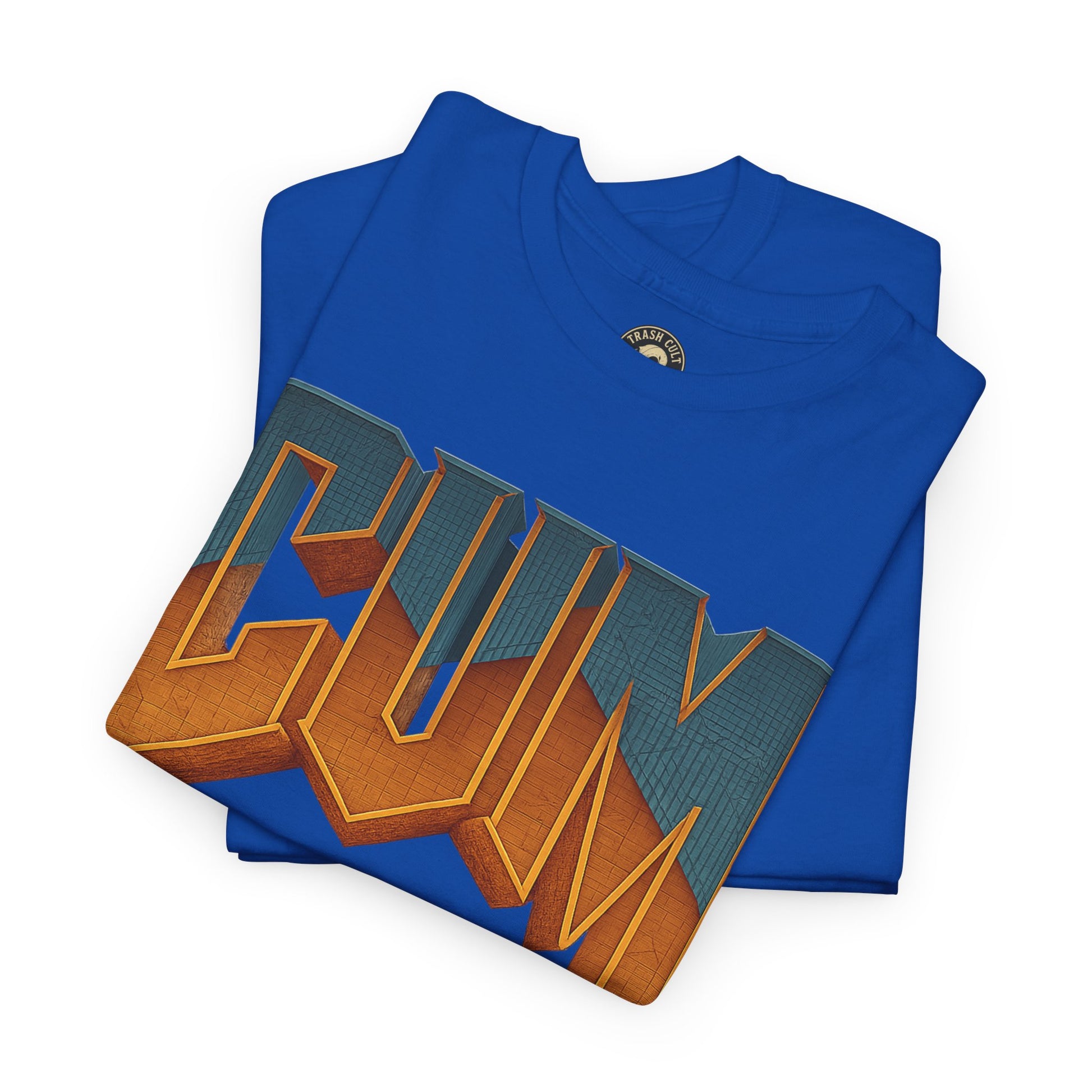 CUM Parody Metal Logo Shirt – Doom-Inspired Retro Gamer Tee on Gildan 5000