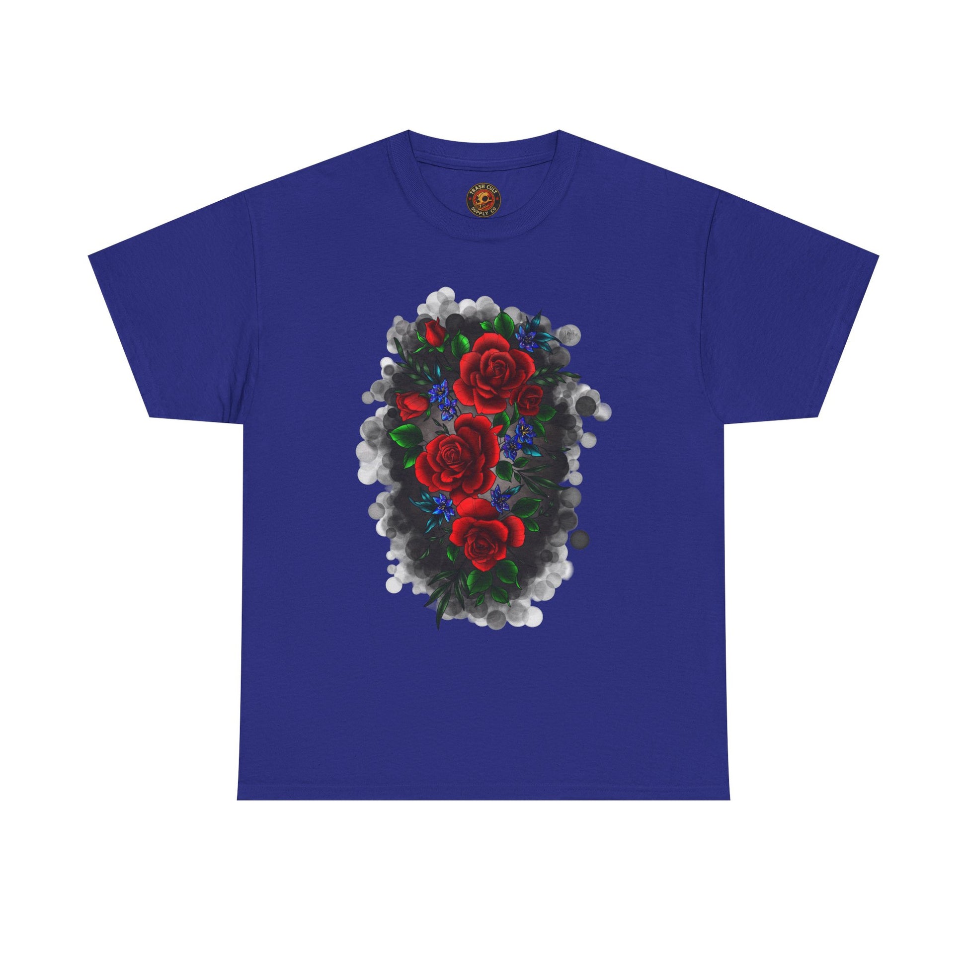 Floral Smoke Tattoo T-Shirt – Lara Davenport x Trash Cult Supply Co. Collab (Gildan 5000)