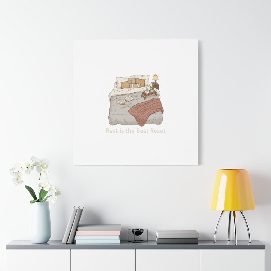 Rest is the Best Reset Canvas | sleepy humor, restful vibes
