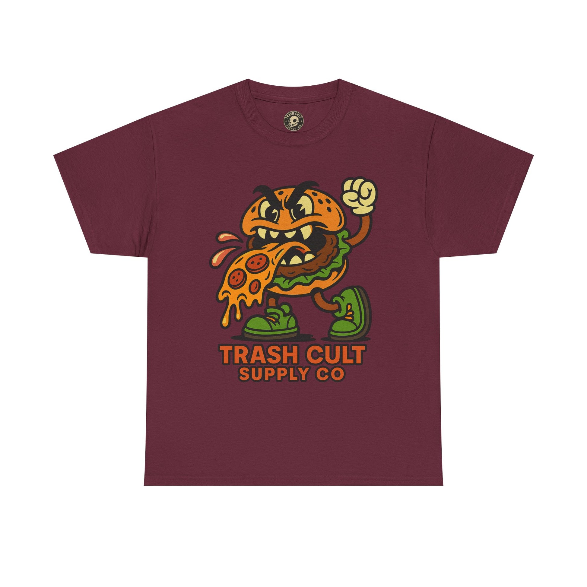 Angry Burger Pizza Spitter Tee – Trash Cult Supply Co | Gildan 5000 Shirt