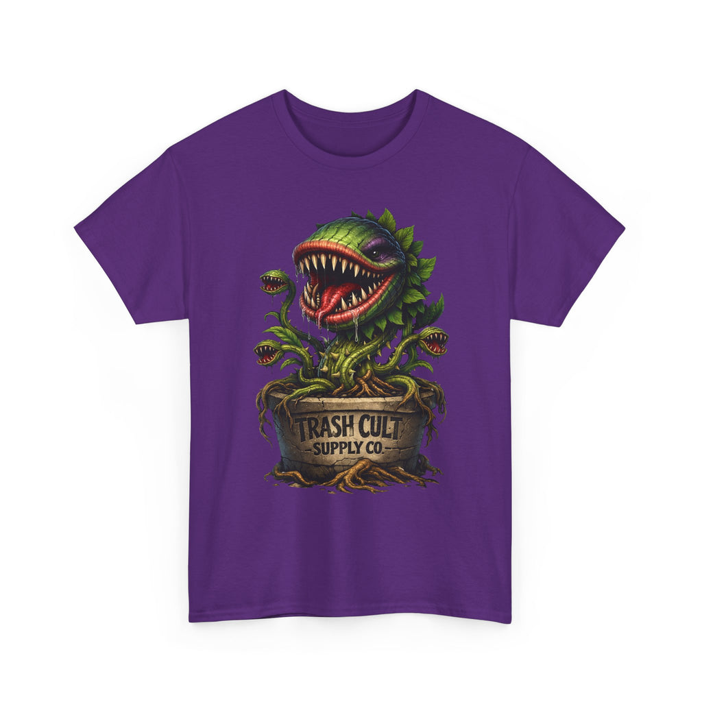 Carnivorous Plant Graphic Tee — "Trash Cult Supply Co." Potted Monster Shirt