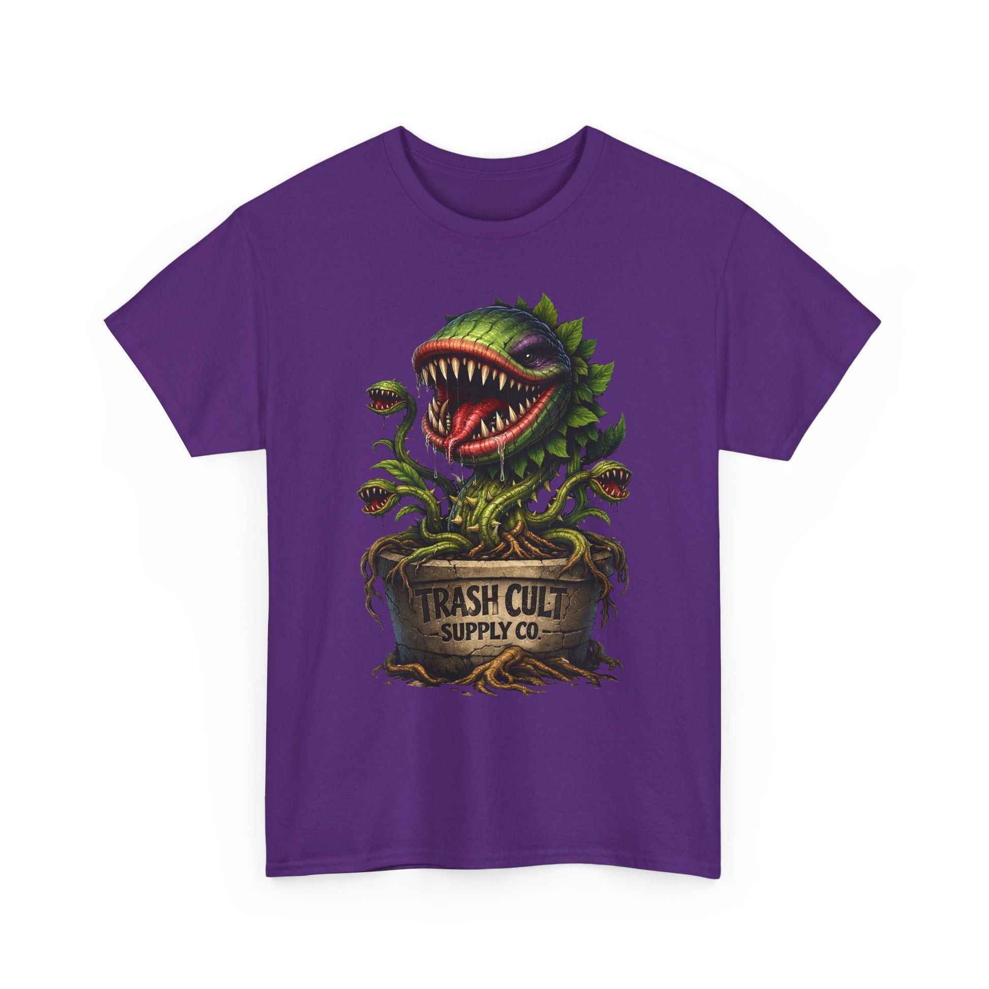 Carnivorous Plant Graphic Tee — "Trash Cult Supply Co." Potted Monster Shirt