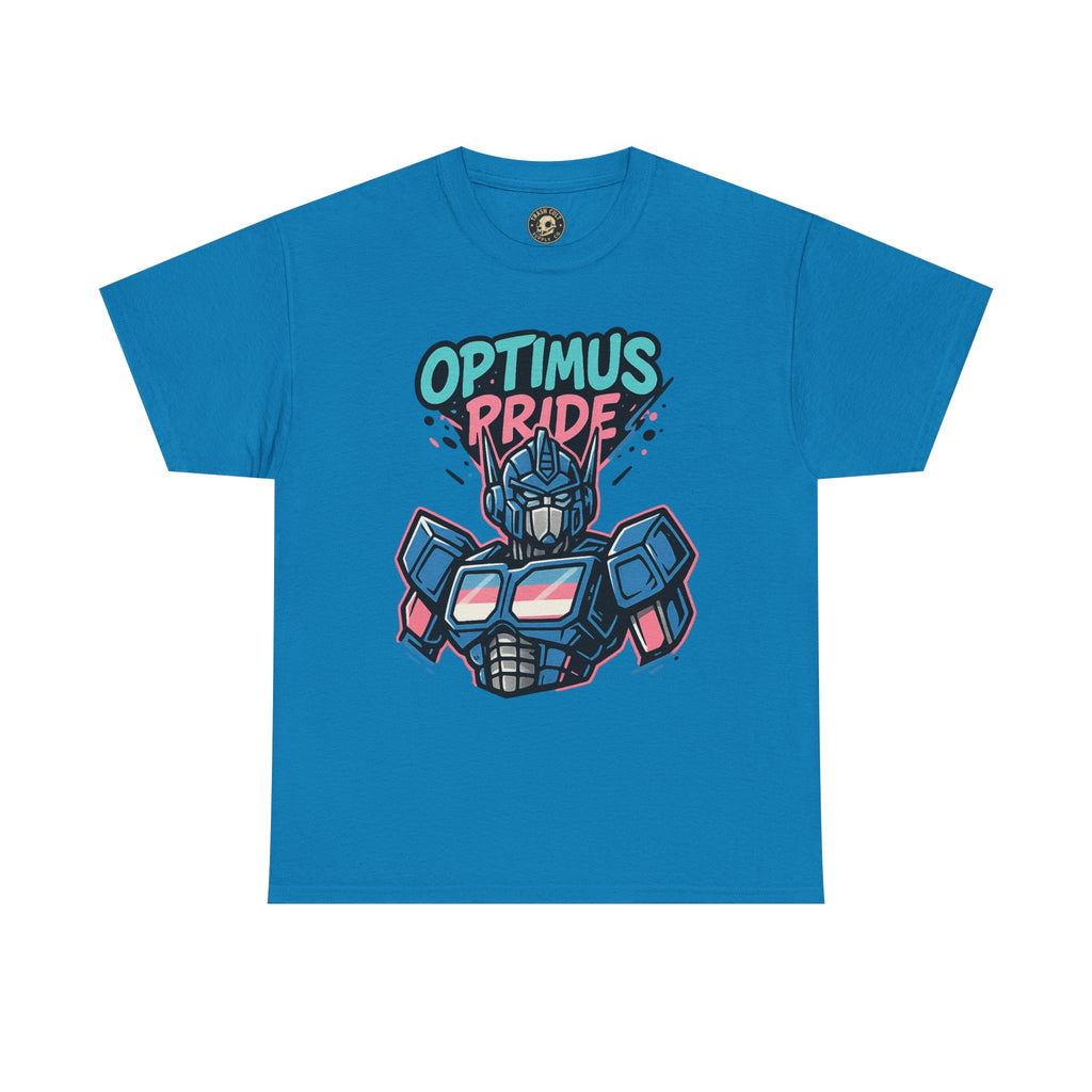 Optimus Pride T-Shirt – Trans Pride Robot Graphic Tee | Gildan 5000 Unisex Shirt