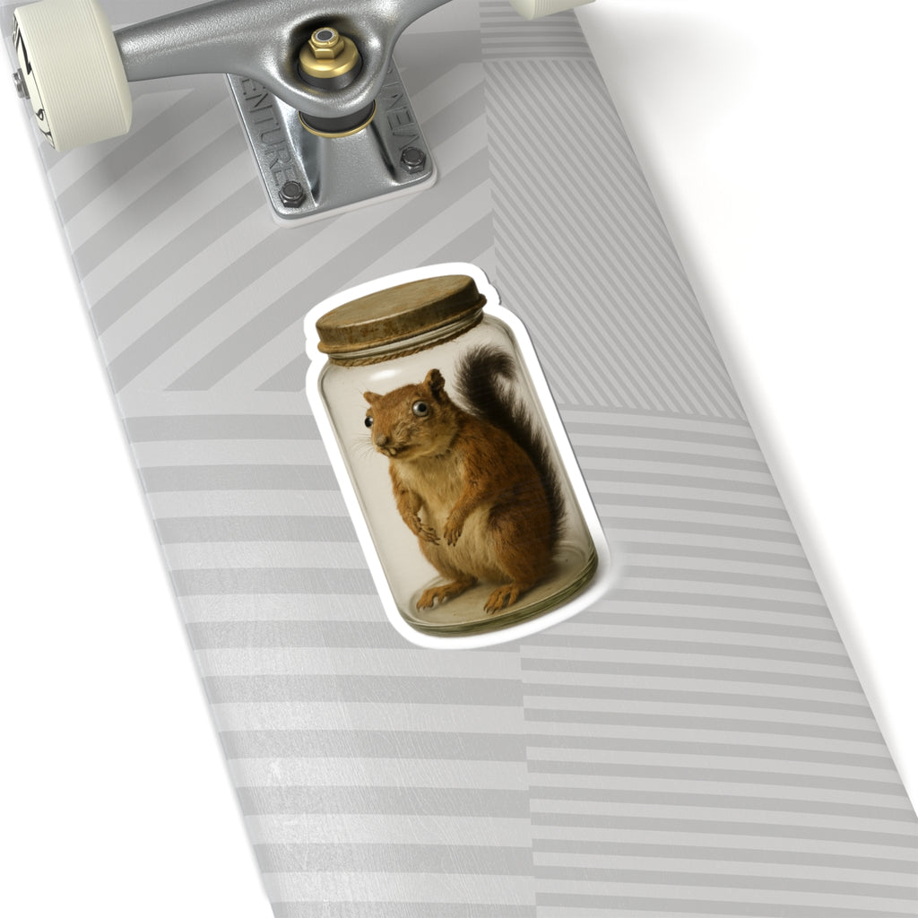 Whimsical Squirrel Stickers, Cute Animal Art, Funny Gift, Laptop Decor, Fun Scrapbooking Supplies, Unique Party Favors